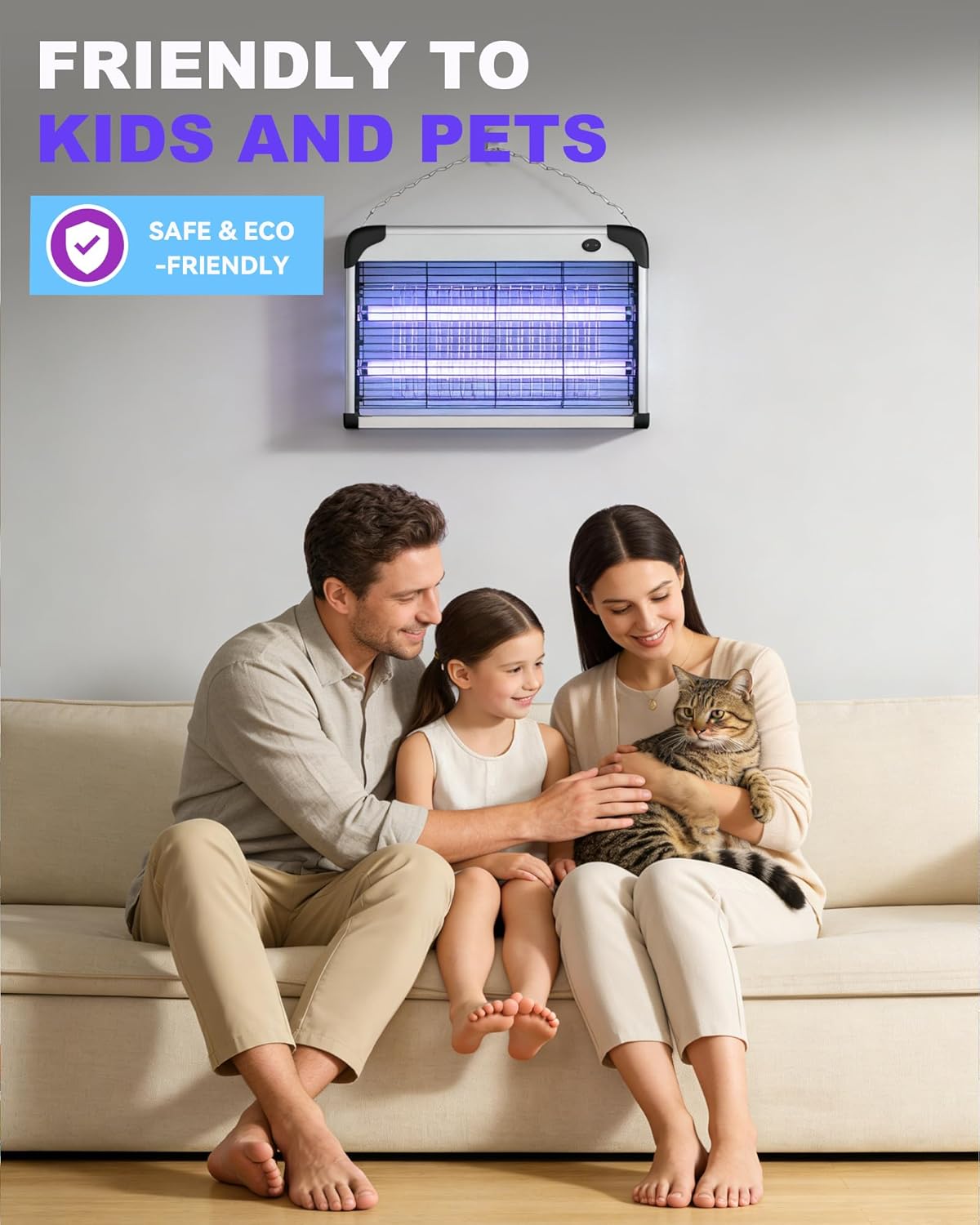 Thumbnail 4 de Sereniton 30W UV Mosquito Killer, 4000V Fly Zapper with All-Metal Body