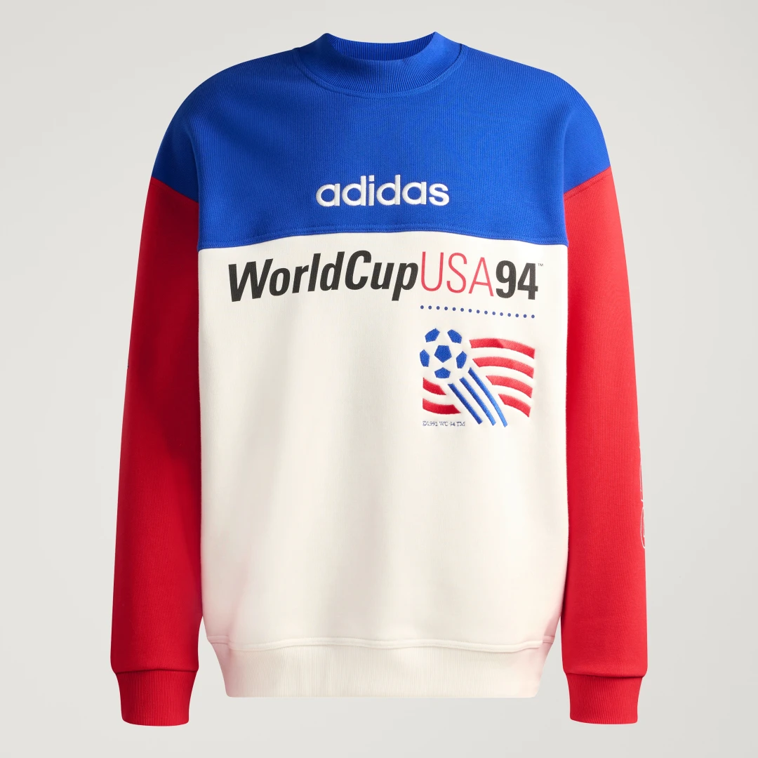 Detalle 2 de Sudadera con estampado azul de Adidas