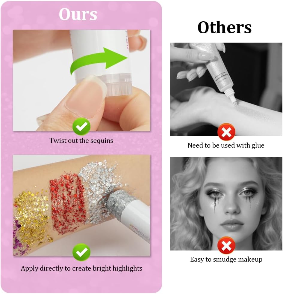 Detalle 2 de AOOWU Gel Glitter per viso e corpo 15g ðŸŽ