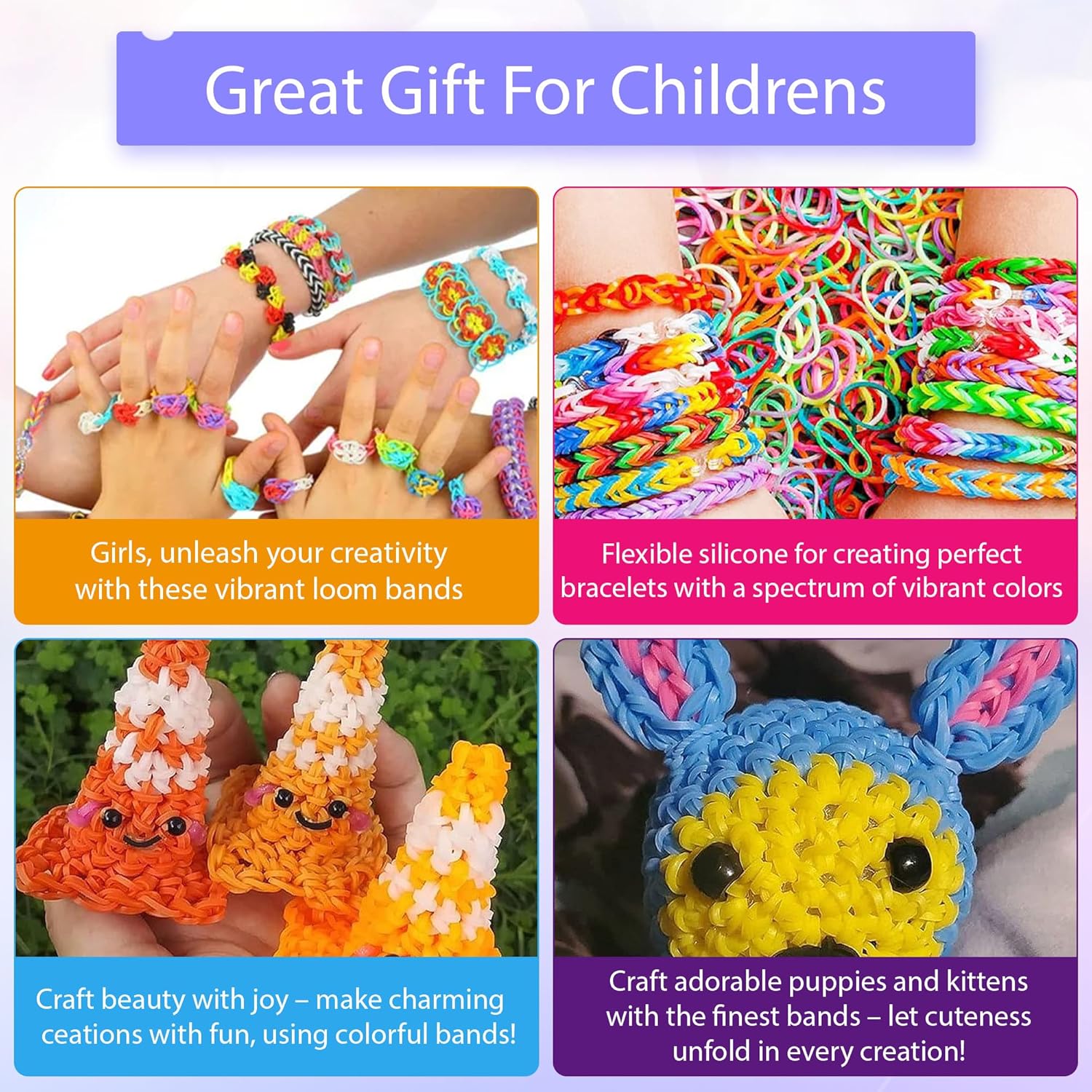 Thumbnail 6 de BIZEE 2700+ Loom Bands Starter Kit with Refills, Charms, Beads, Clasps & Storage Box