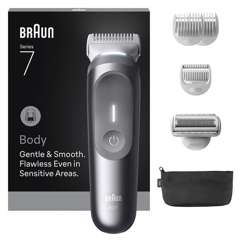 Detalle 2 de Braun Series 7 BG7550 Wet&Dry: Afeitadora corporal recargable para uso seguro y cómodo