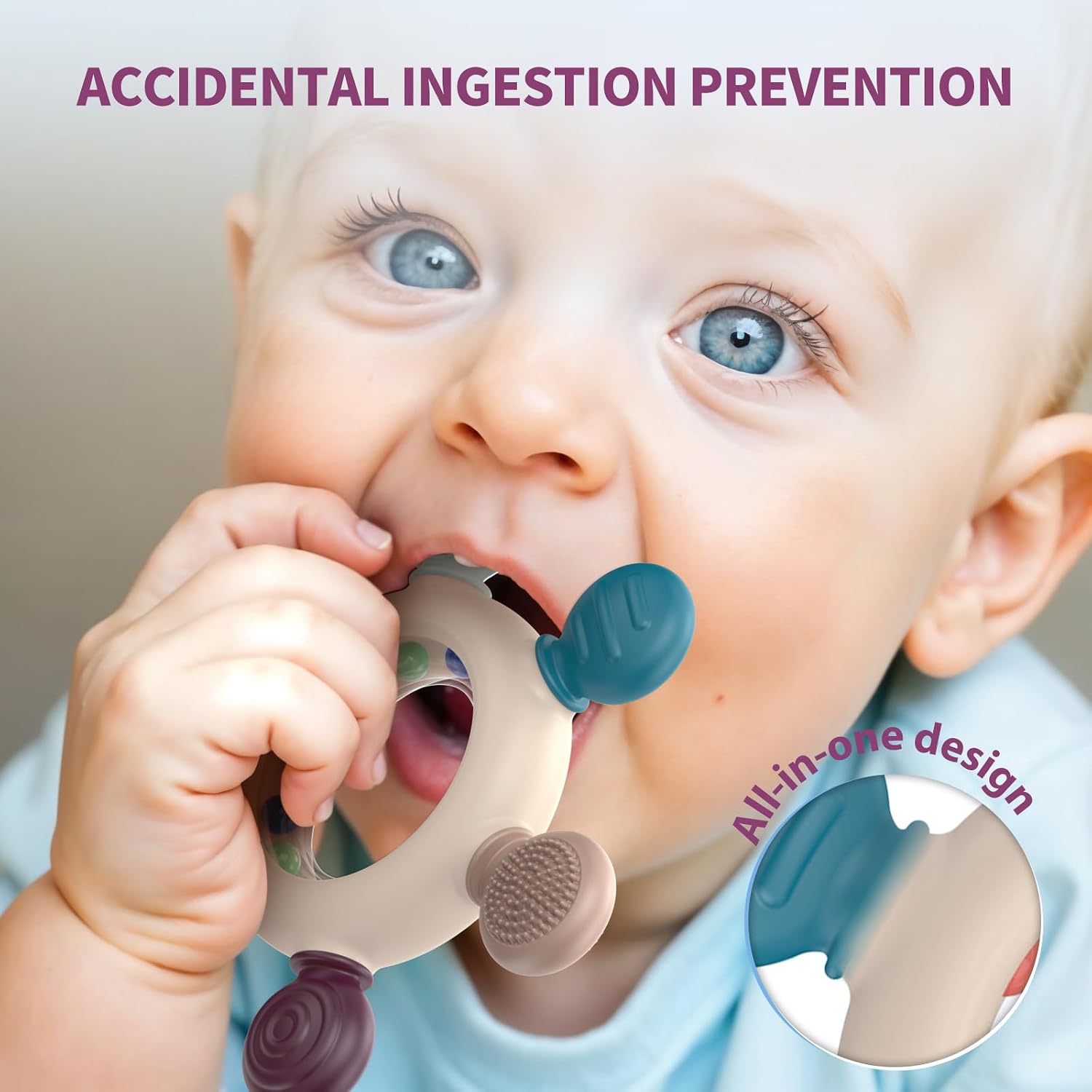 Thumbnail 2 de AkoLIK Anneau de Dentition pour Bébé – Hochets en Silicone sans BPA, idéal pour les poussées dentaires (3–12 mois)