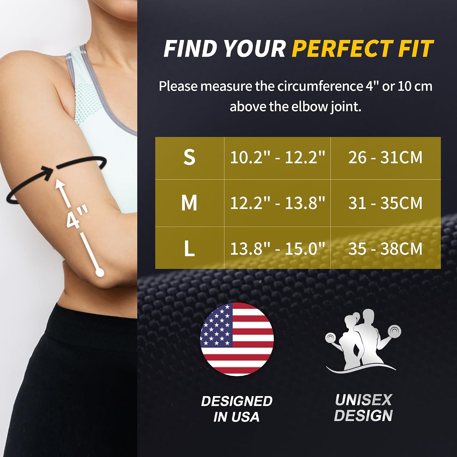 Detalle de CAMBIVO 2 Pack Elbow Support Compression Sleeves for Tennis Elbow & Golf Elbow