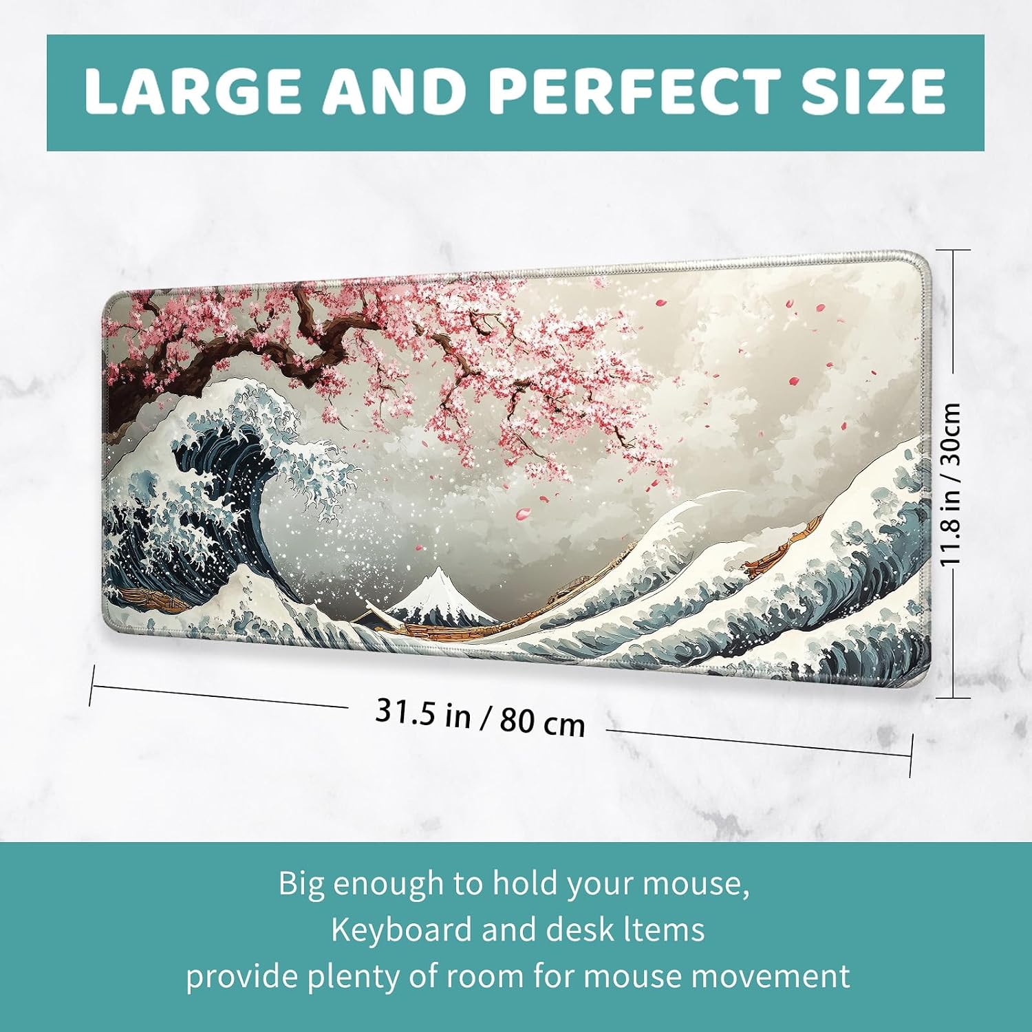 Detalle de YEYE JUICE Large Mouse Pad, 35.4 x 15.7 in