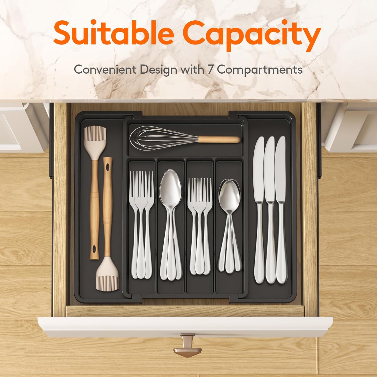 Detalle 2 de Lifewit Expandable Silverware Organizer ⚖