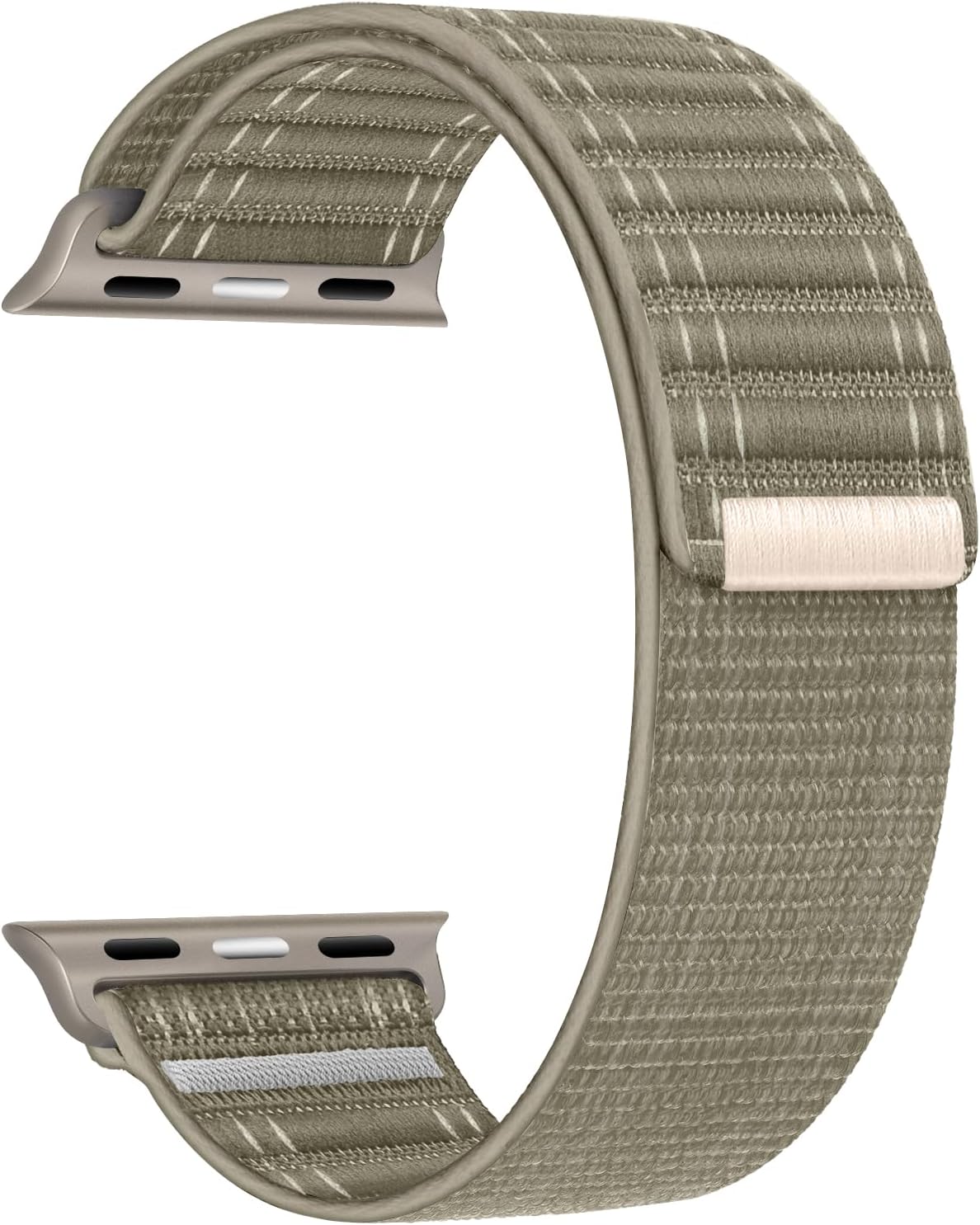 Detalle de Braided Sport Loop Band for Apple Watch (46/45/44/49mm & 38/40/41/42mm) – Nylon Fabric, Adjustable 14–21cm