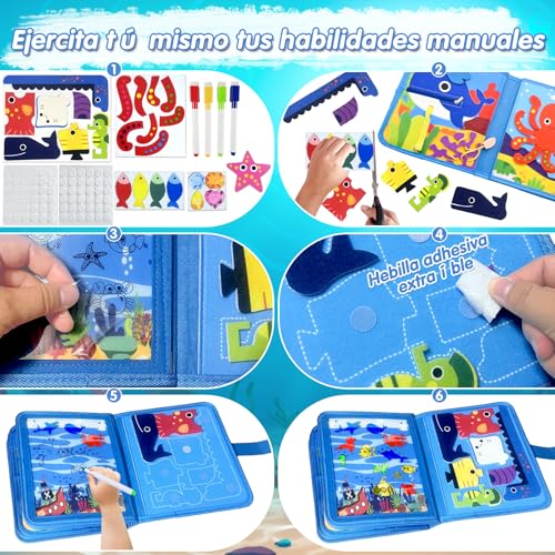 Detalle 2 de Meafeng Montessori 1 año – Tablero de Actividades 20 en 1