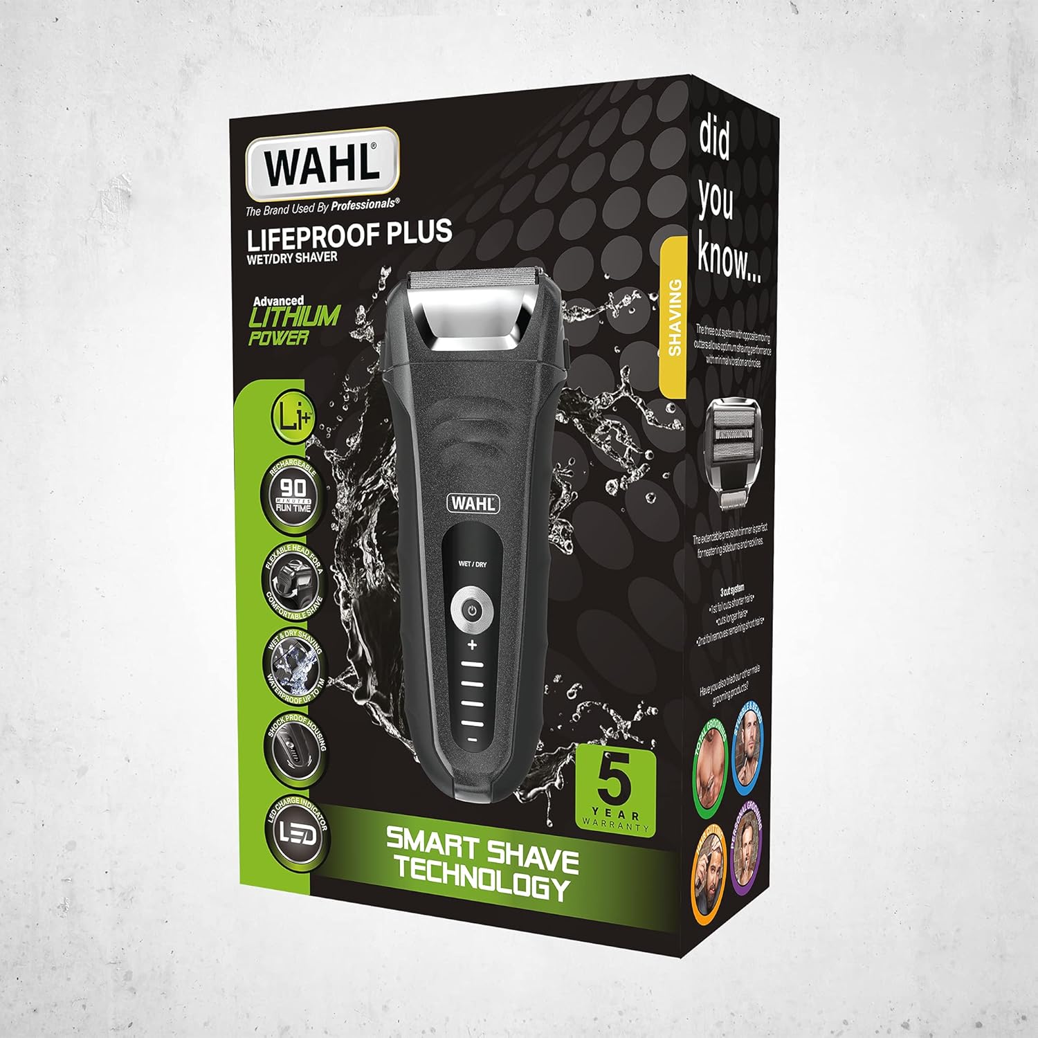 Detalle de Wahl Lifeproof Plus Wet/Dry Men's Electric Shaver