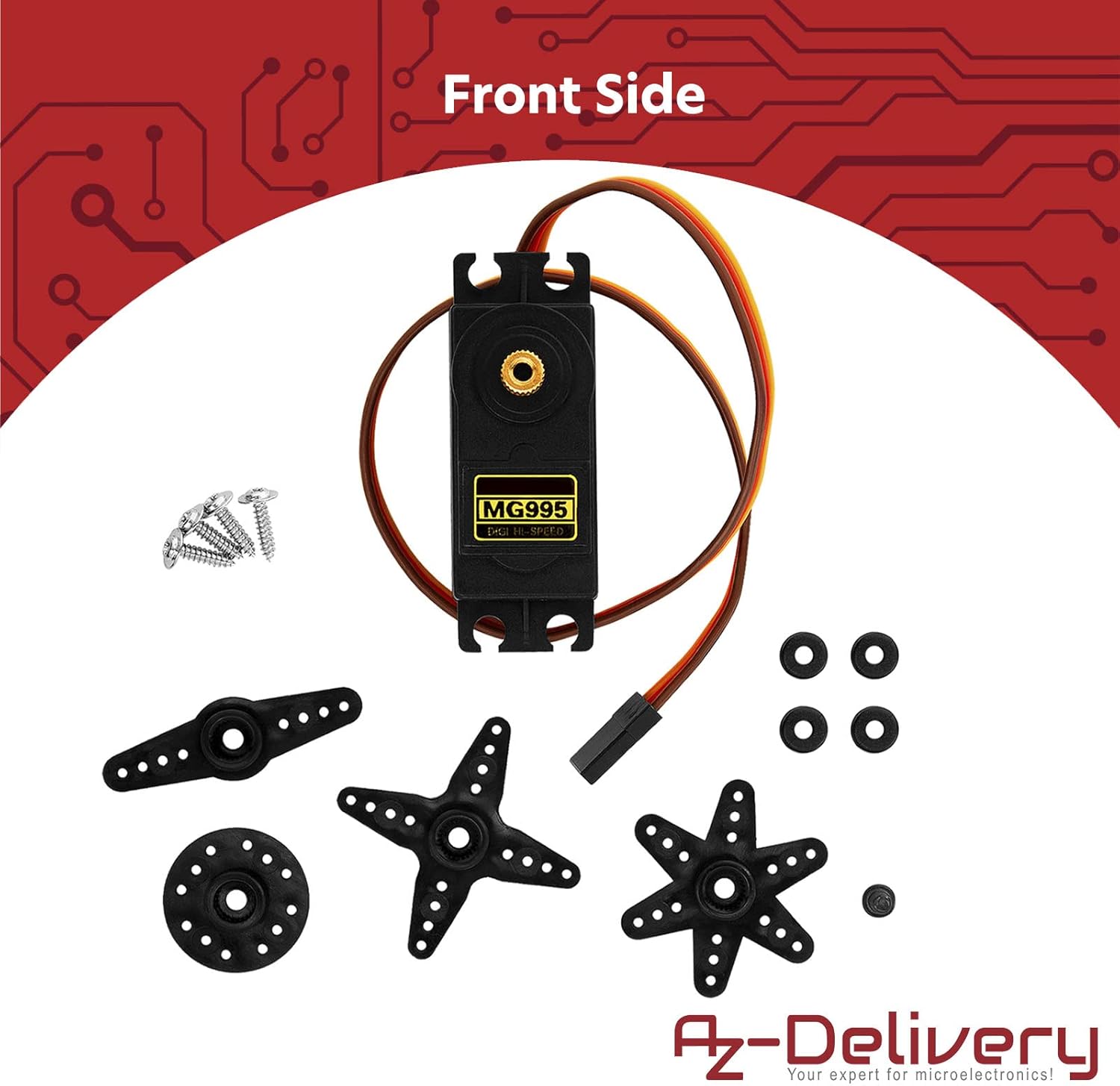 Thumbnail 1 de Micro servomotore digitale MG995 per elicotteri RC, robot e progetti Arduino (con e-book)