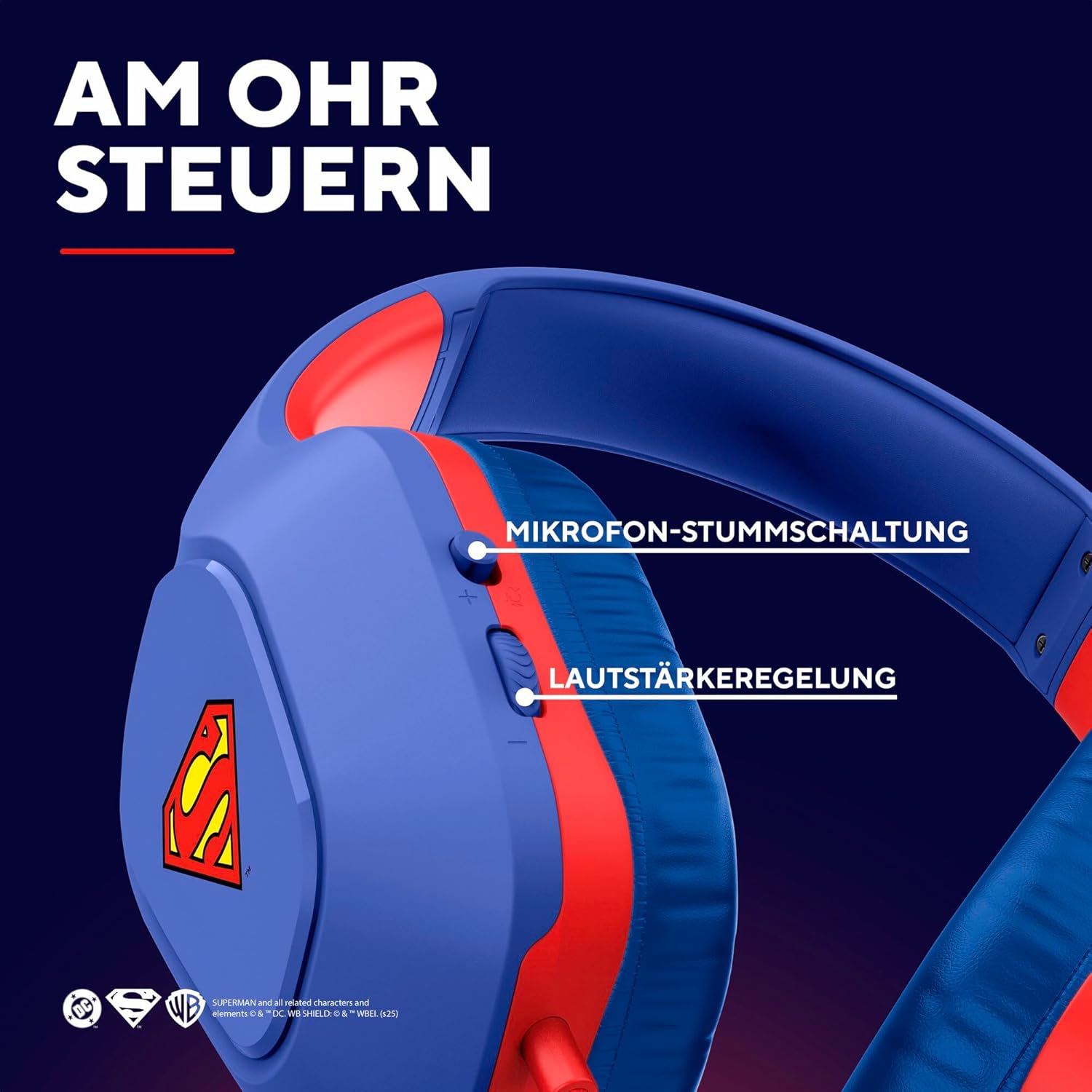 Thumbnail 6 de GXTrust 415SM Zirox Superman Gaming Headset – Leicht, komfortabel und kompatibel mit PC, Konsolen und Mobilgeräten