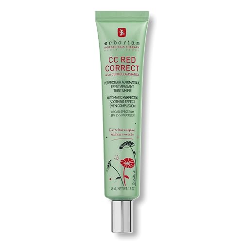 Detalle de Erborian CC Red Correct: Creme gegen Rötungen mit Centella Asiatica, SPF 25, 45 ml