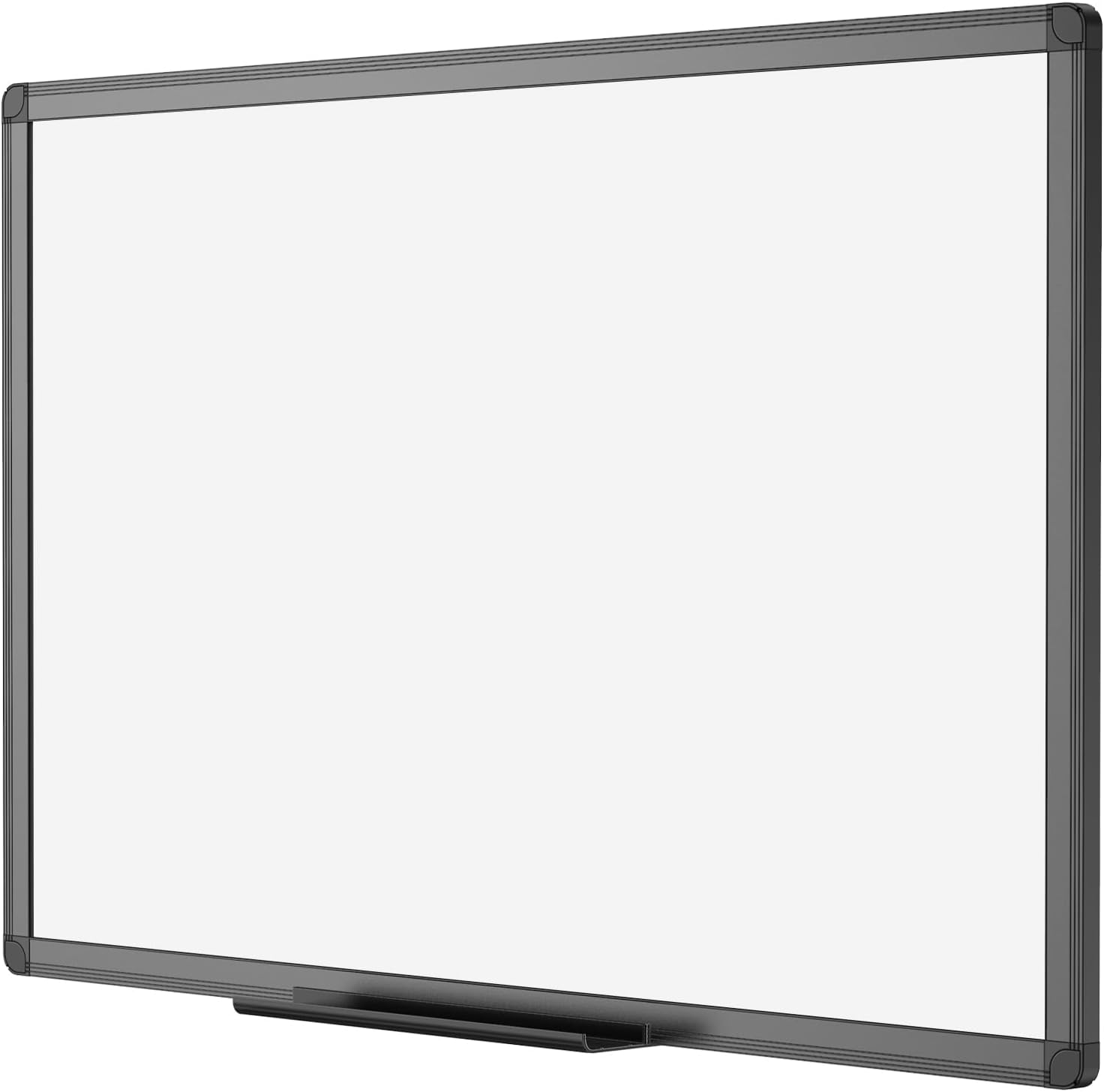 Detalle de VIZ-PRO Magnetic Drywipe Whiteboard 90 x 60 cm with Black Aluminium Frame & Pen Tray