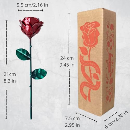 Thumbnail 4 de Forging Art Bcn Rosa Eterna de Hierro forjada a mano (Roja/Verde, sin base)