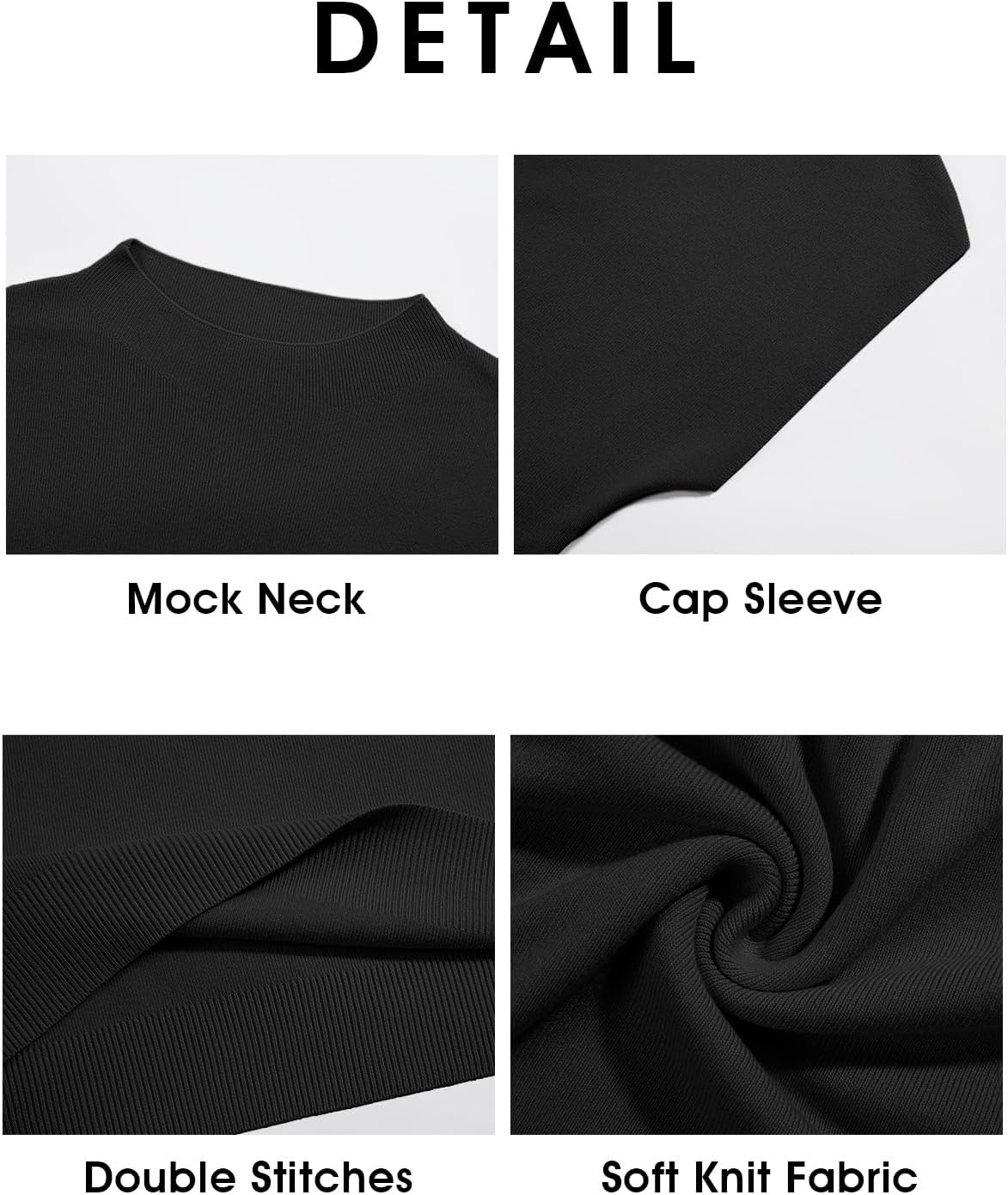 Thumbnail 4 de Saodimallsu Mock Neck Short Sleeve Sweater