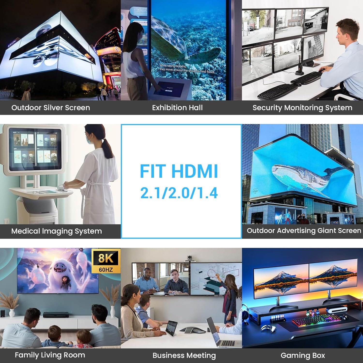 Thumbnail 6 de Etseinri 8K HDMI Cable 10m (HDMI 2.1) with eARC, HDR10, Dolby Atmos and Ethernet support