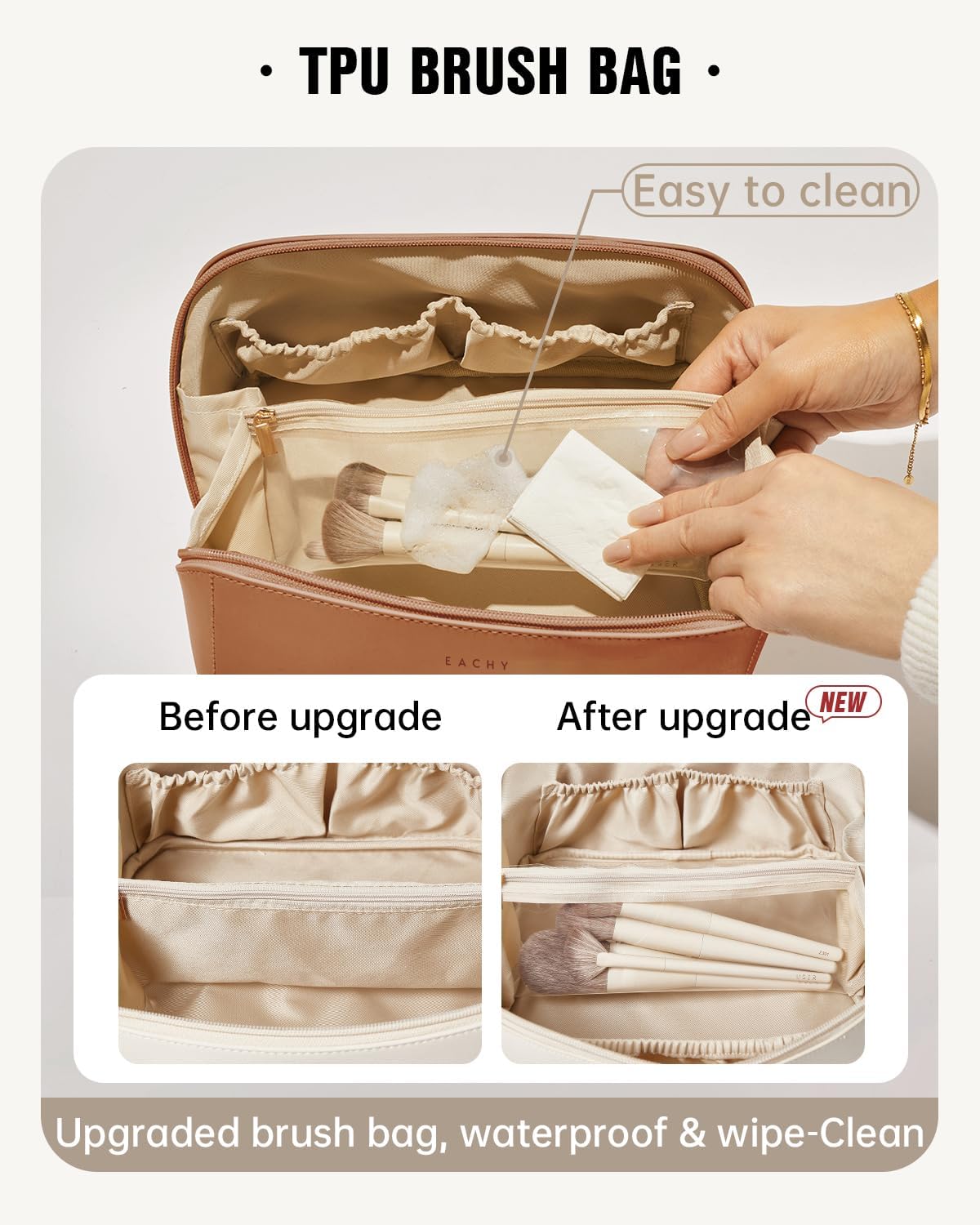 Detalle de EACHY Makeup Travel Bag 9.2in