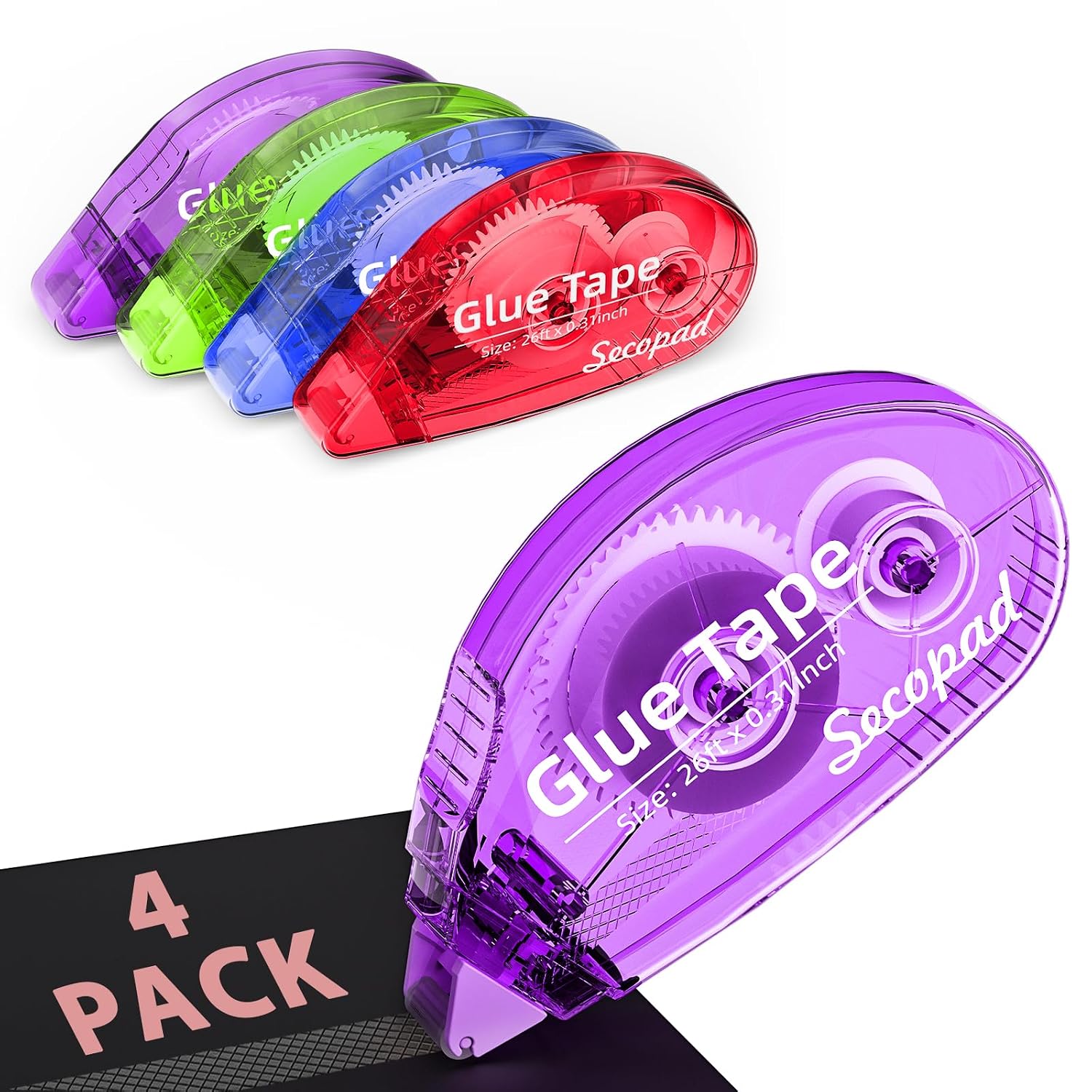 Secopad Double-Sided Craft Tape, 4-Pack