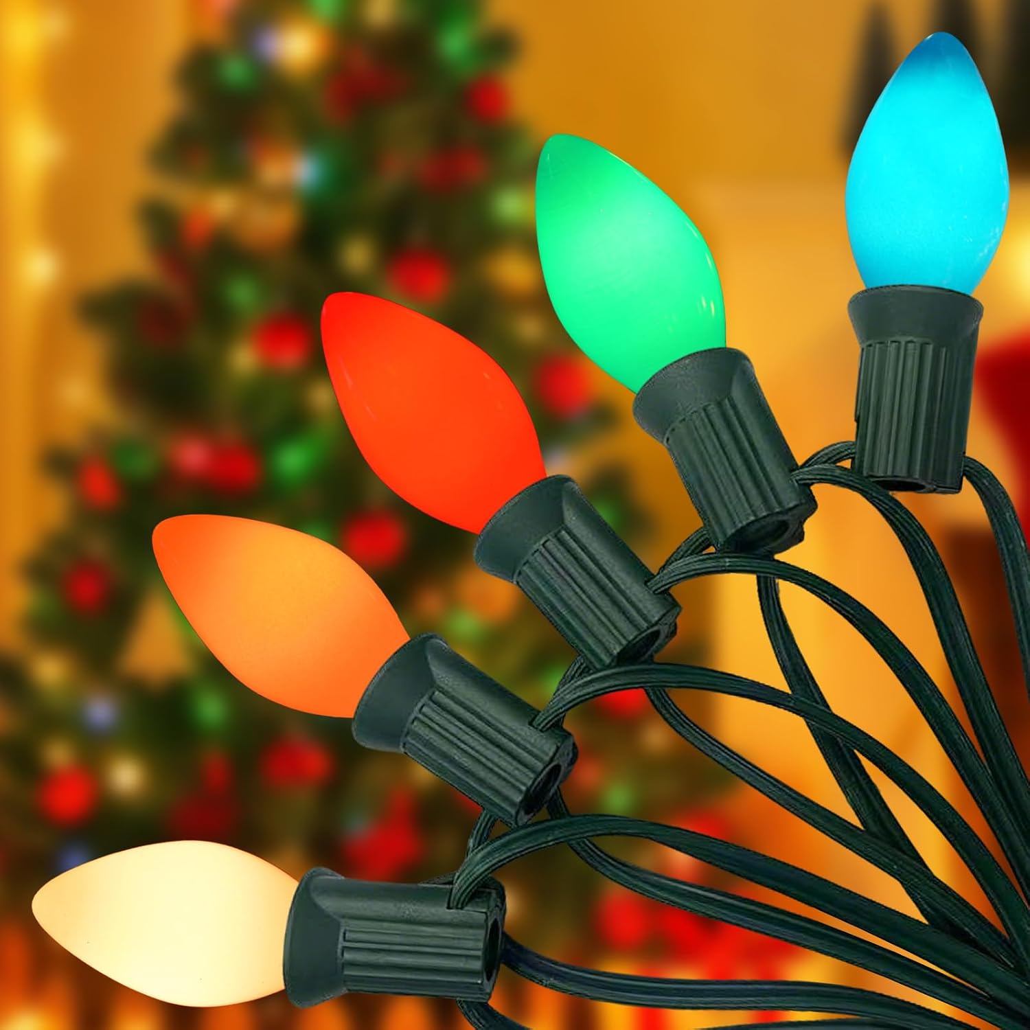 Detalle de Bokoiuu C7 LED Christmas String Lights 25FT ๐