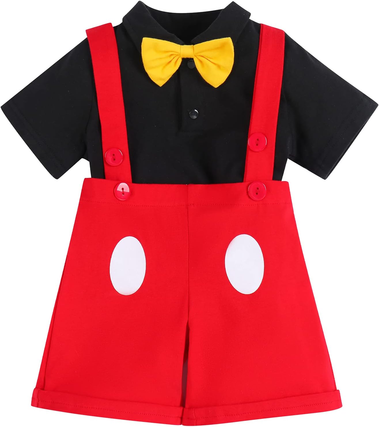 Detalle de IBTOM CASTLE Gentleman First Birthday Cake Smash Outfit with Bow Tie and Mouse Ears