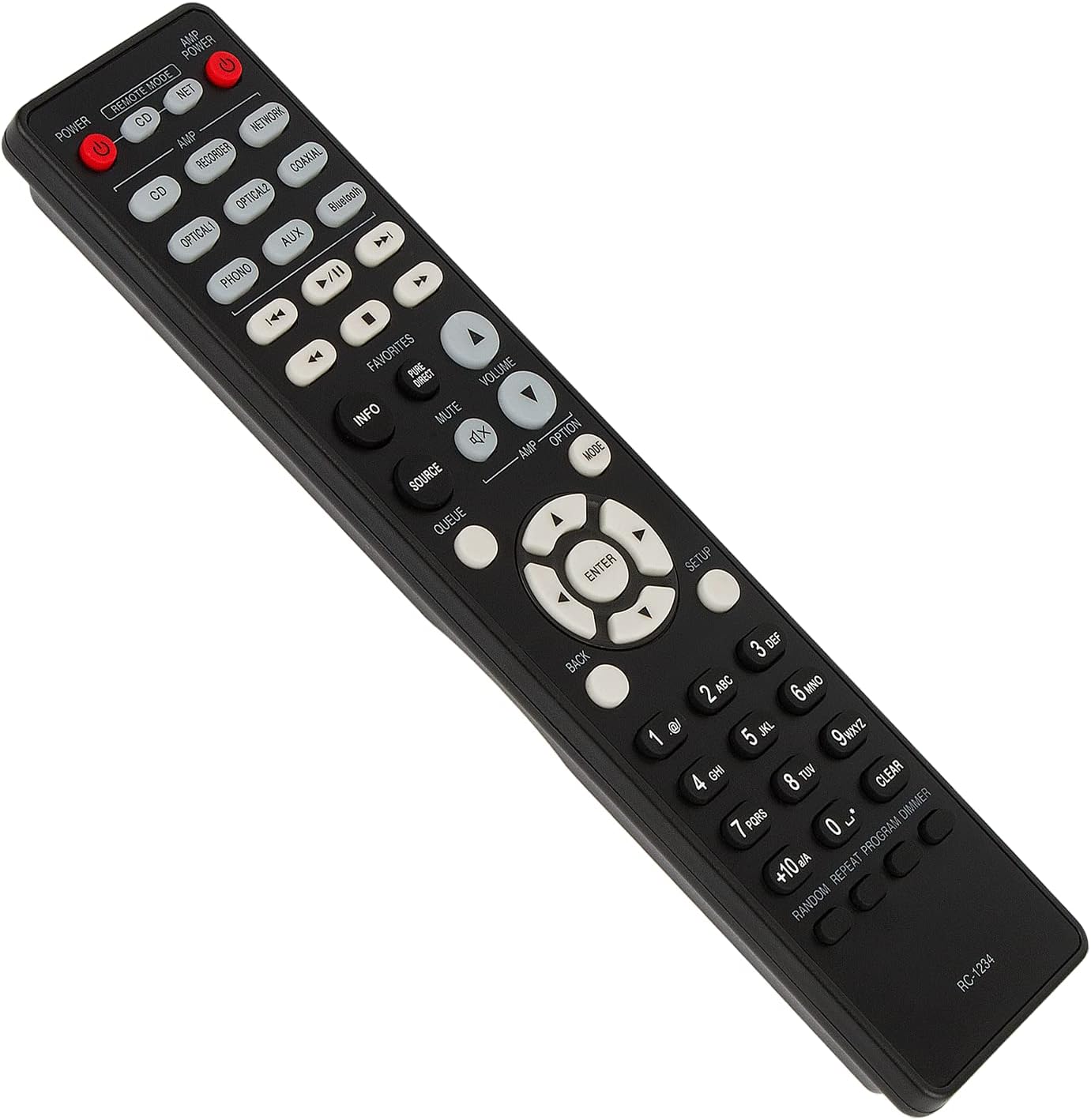 Detalle 2 de ALLIMITY RC-1234 Replaced Remote Control for Denon Integrated Amplifiers (RC1234, PMA-600NE, PMA-1600NE, DCD-600NE)