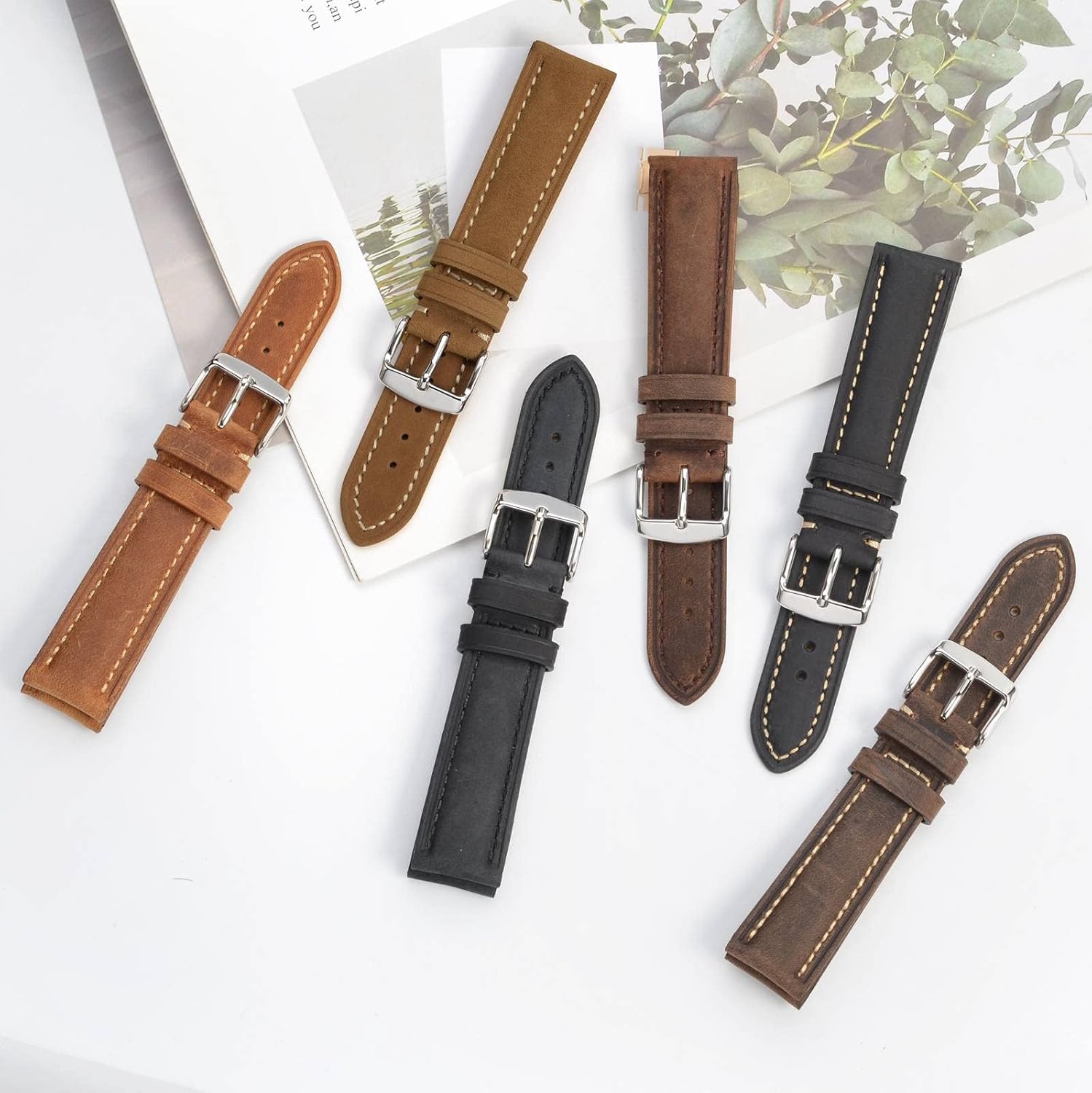 Thumbnail 6 de BISONSTRAP Uhrenarmband aus Vintage-Leder als Ersatzband – Bandbreite 14 bis 24 mm