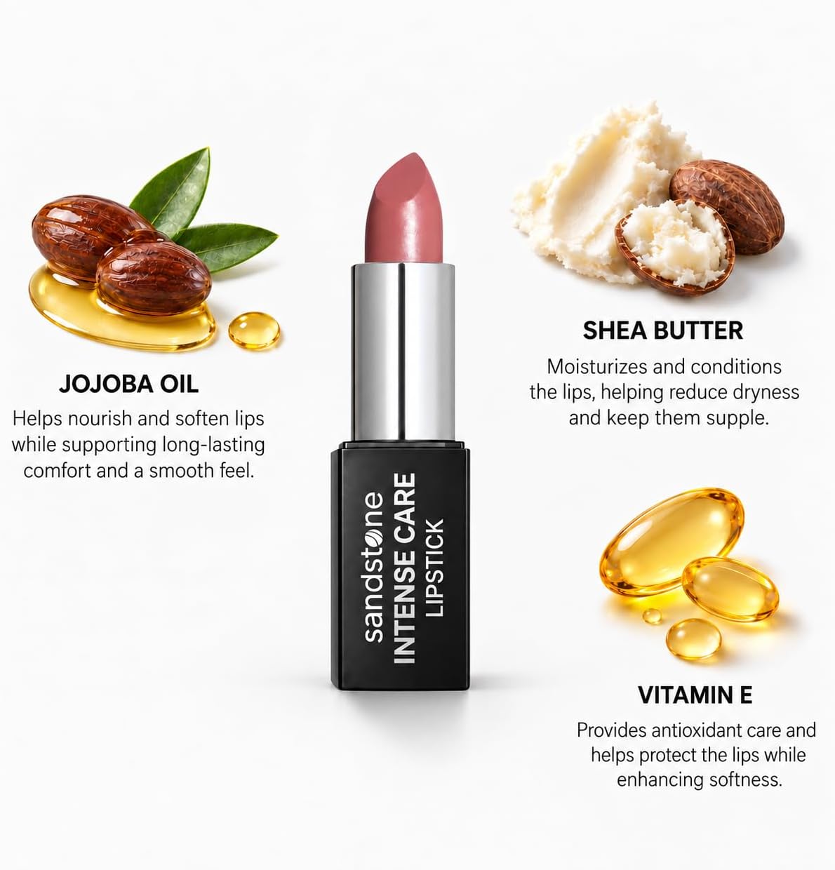 Thumbnail 4 de Sandstone Scandinavia 1232292 lipstick 48 Busy Girl, parfumvrij en hydraterend