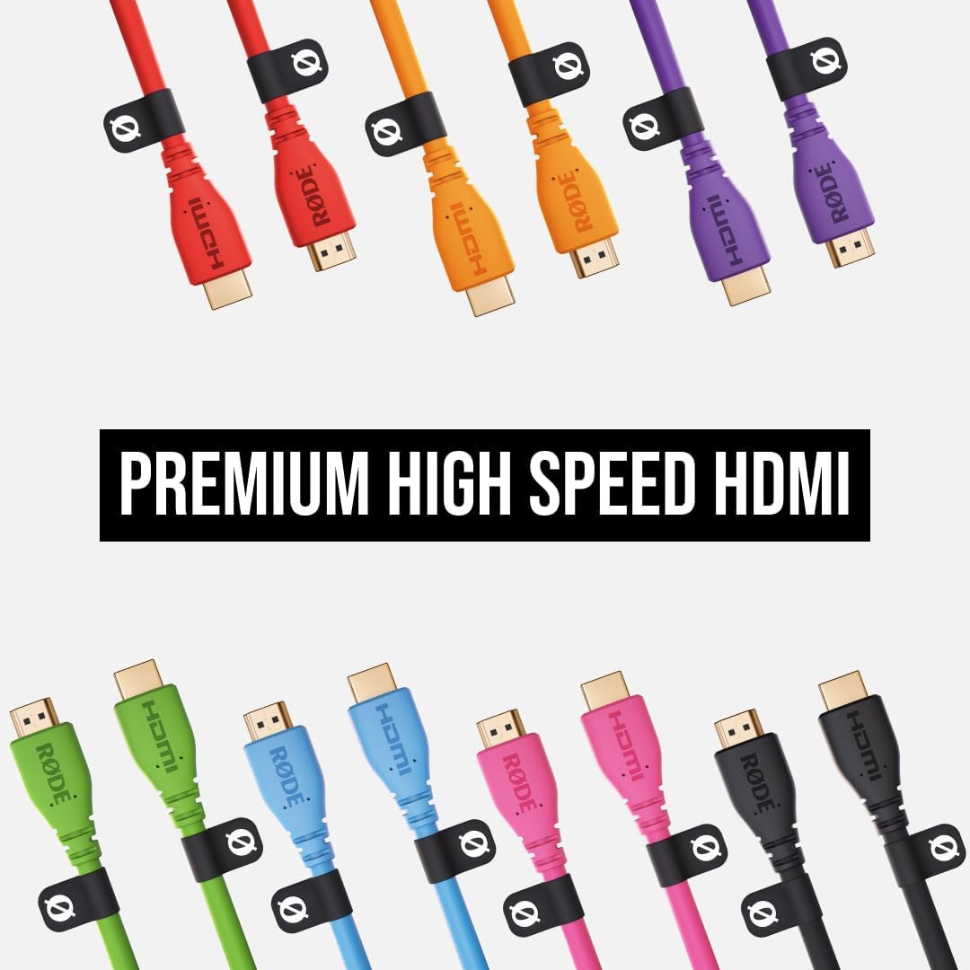 Detalle de RODE HDMICABLE1.5M-B HDMIケーブル 1.5m・ブルー、4K60p・18Gbps対応