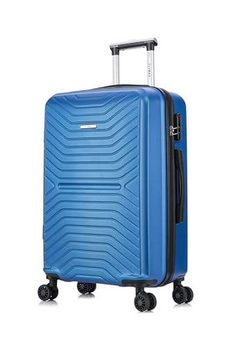 Detalle de FLYMAX 55x35x20 Cabin Suitcase: Lightweight Hard Shell Carry-On for UK Airlines