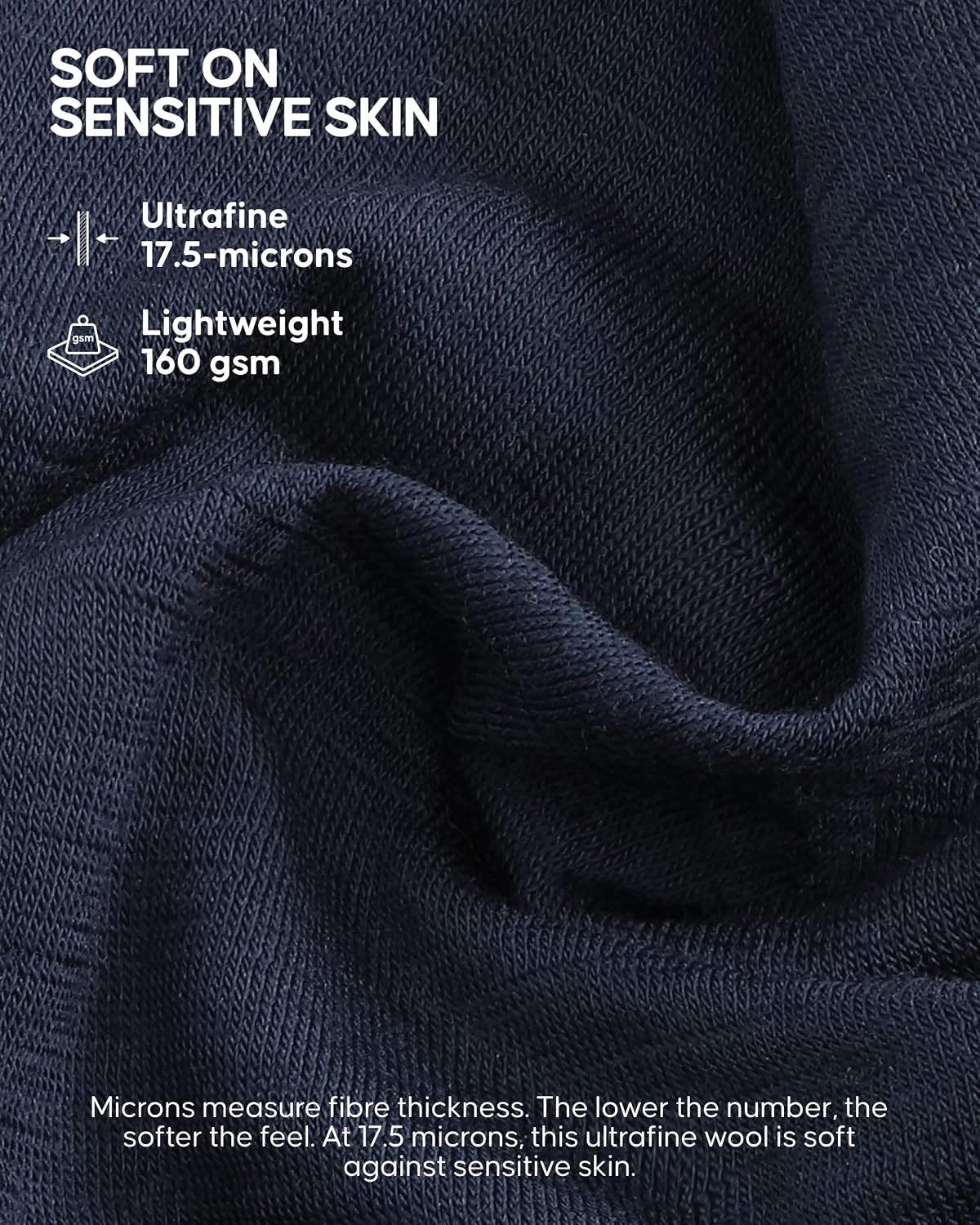 Detalle 2 de DANISH ENDURANCE 100% Merino Wool T-Shirt for Men, Lightweight and Breathable