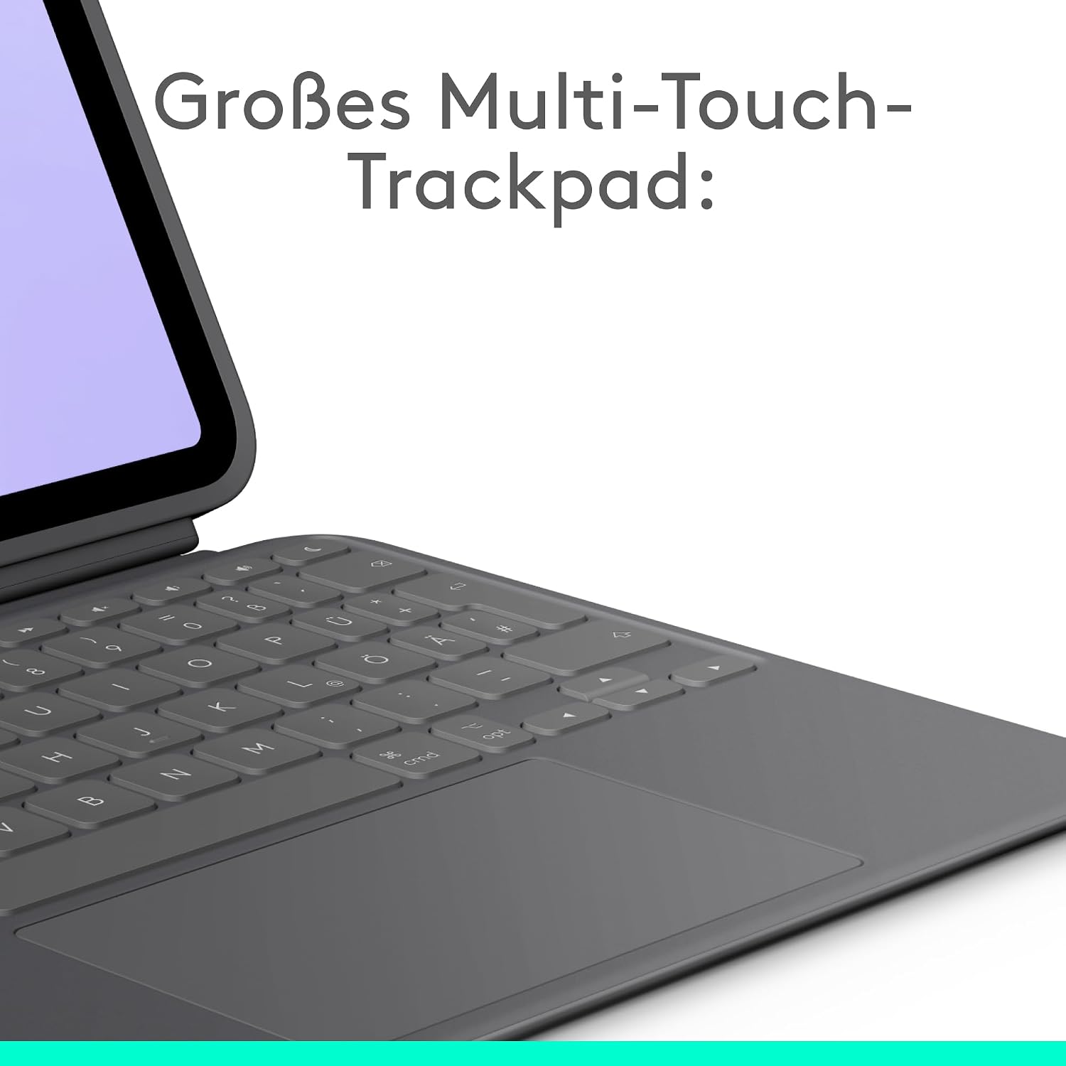 Detalle de Logitech Combo Touch für iPad Pro 11 Zoll (M4/M5, 2024–2025) – Tastatur-Case mit Hintergrundbeleuchtung und abnehmbare Tastatur