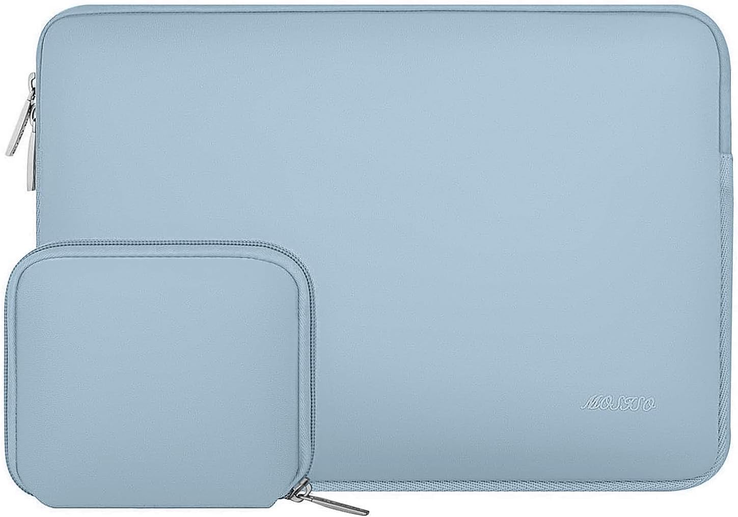 MOSISO 13.3 inch Laptop Case with Small Pouch – Airy Blue Neoprene Sleeve