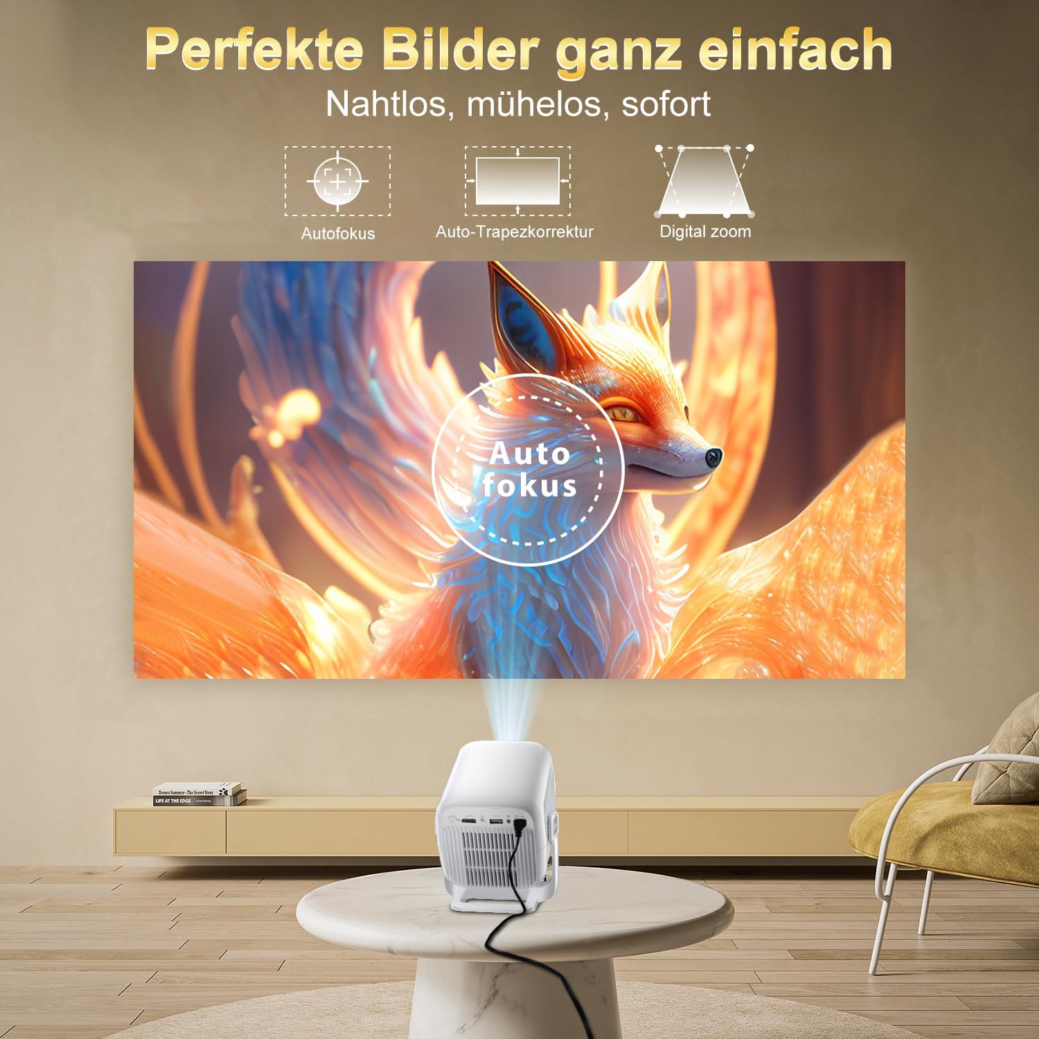 Detalle de Salange Smart Mini Beamer mit 0,8:1