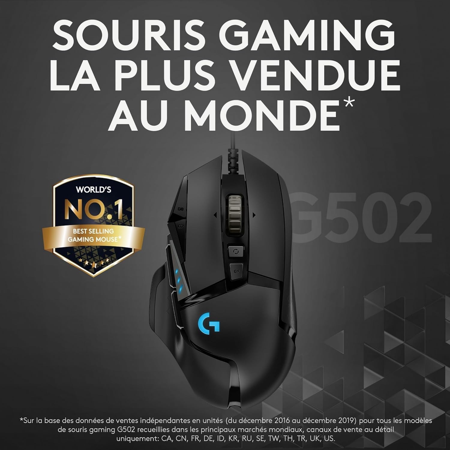 Thumbnail 1 de Logitech G502 HERO Souris Gamer Filaire Haute Performance – capteur HERO 25K, poids ajustable et RGB, 11 boutons