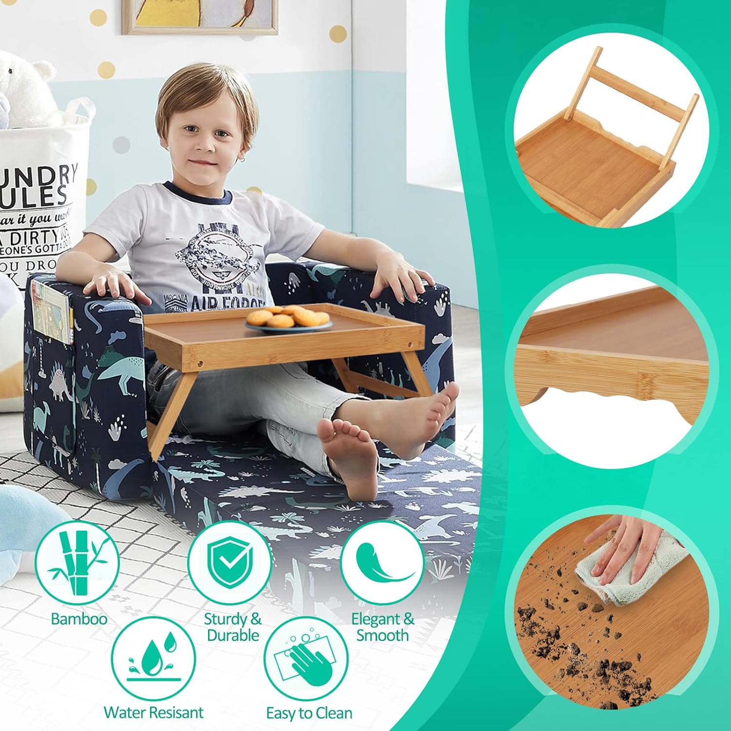 Thumbnail 2 de Artmeer Bed Tray Table Bamboo Breakfast Tray 🍽
