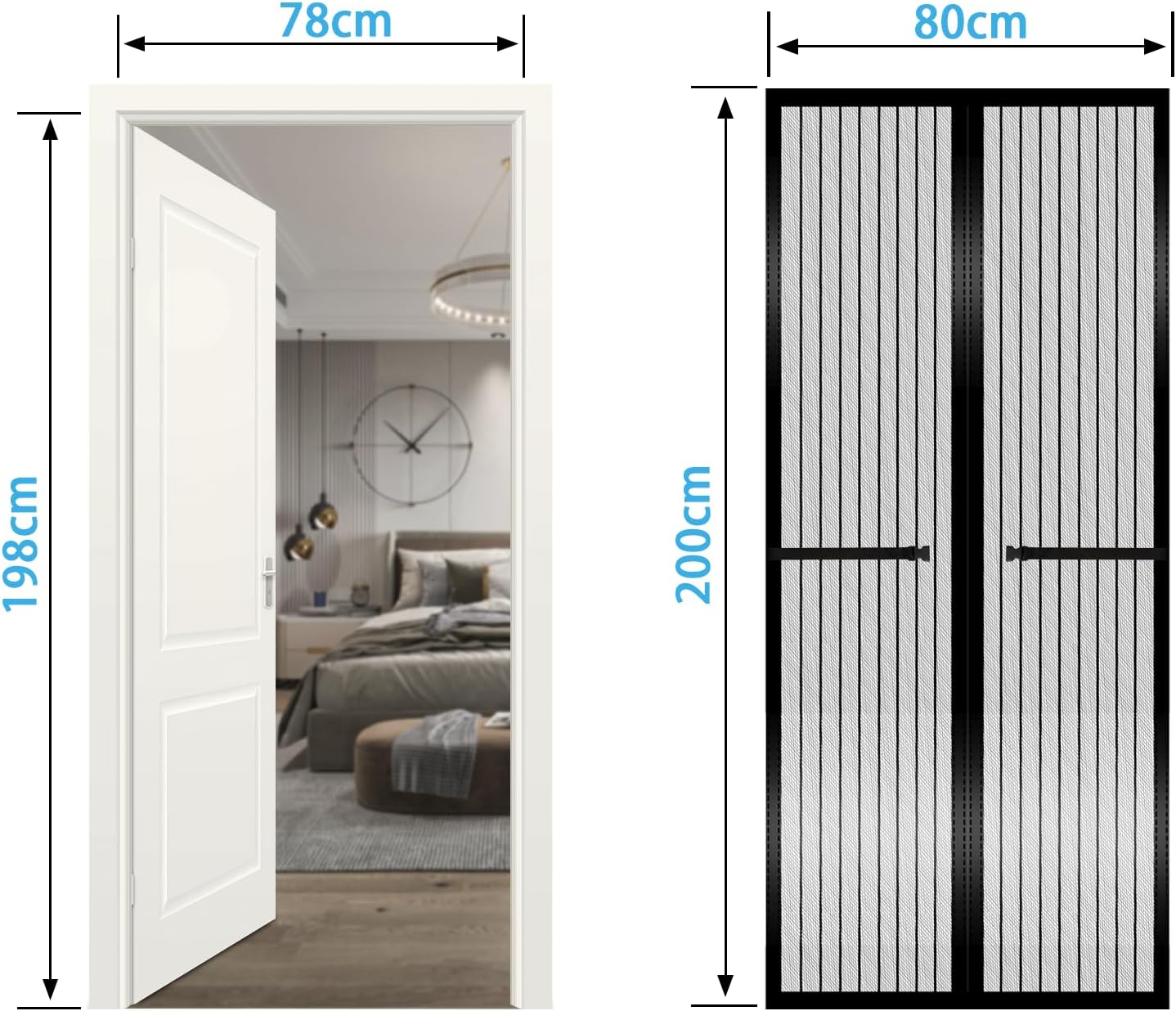 Detalle de RnCop Magnetic Screen Door 80×200cm