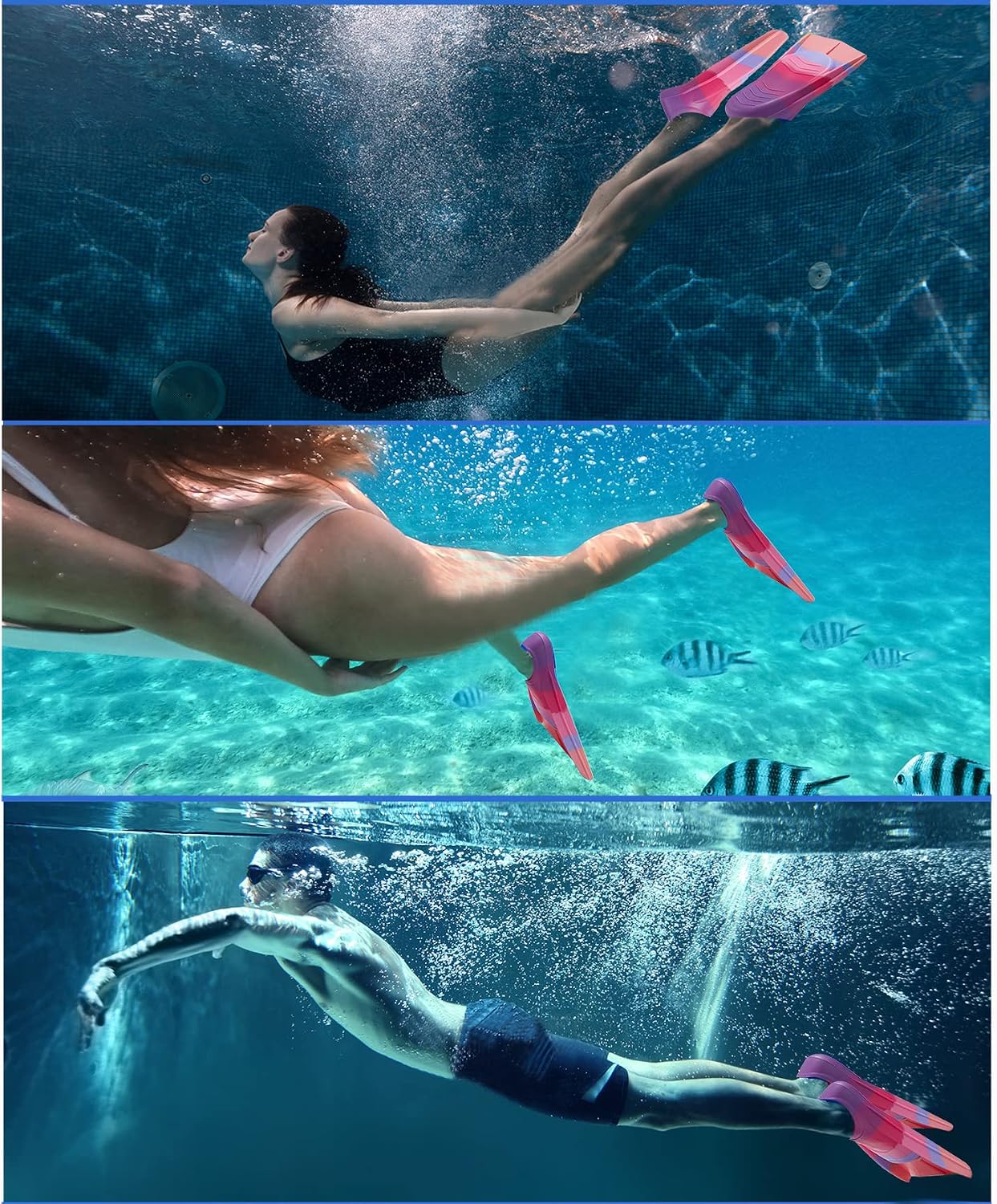 Thumbnail 5 de Prsca Kids Short Swim Fins — Lap Training Flippers for Pool Youth Beginners