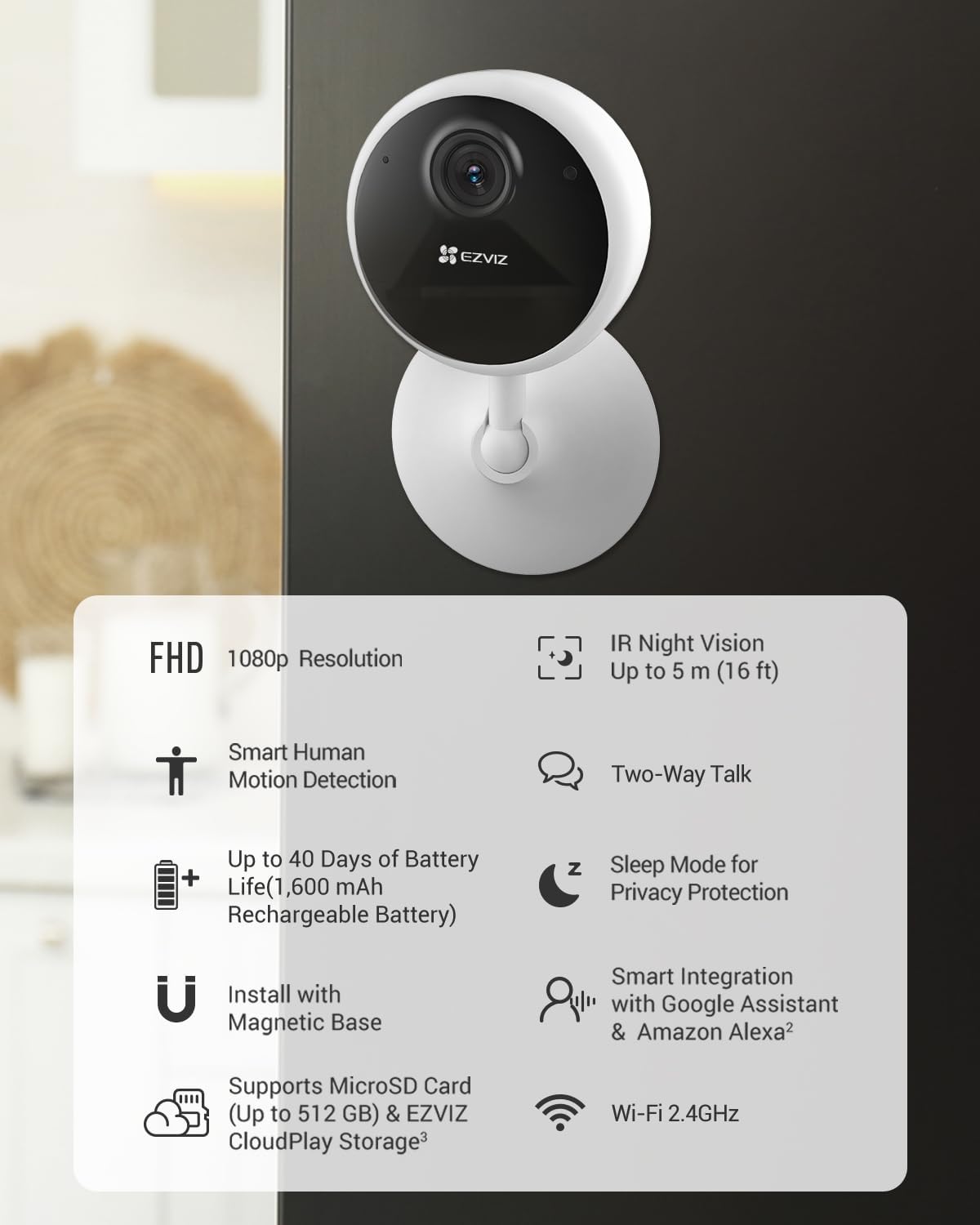 Thumbnail 1 de EZVIZ CB1 Battery Indoor Camera 512GB