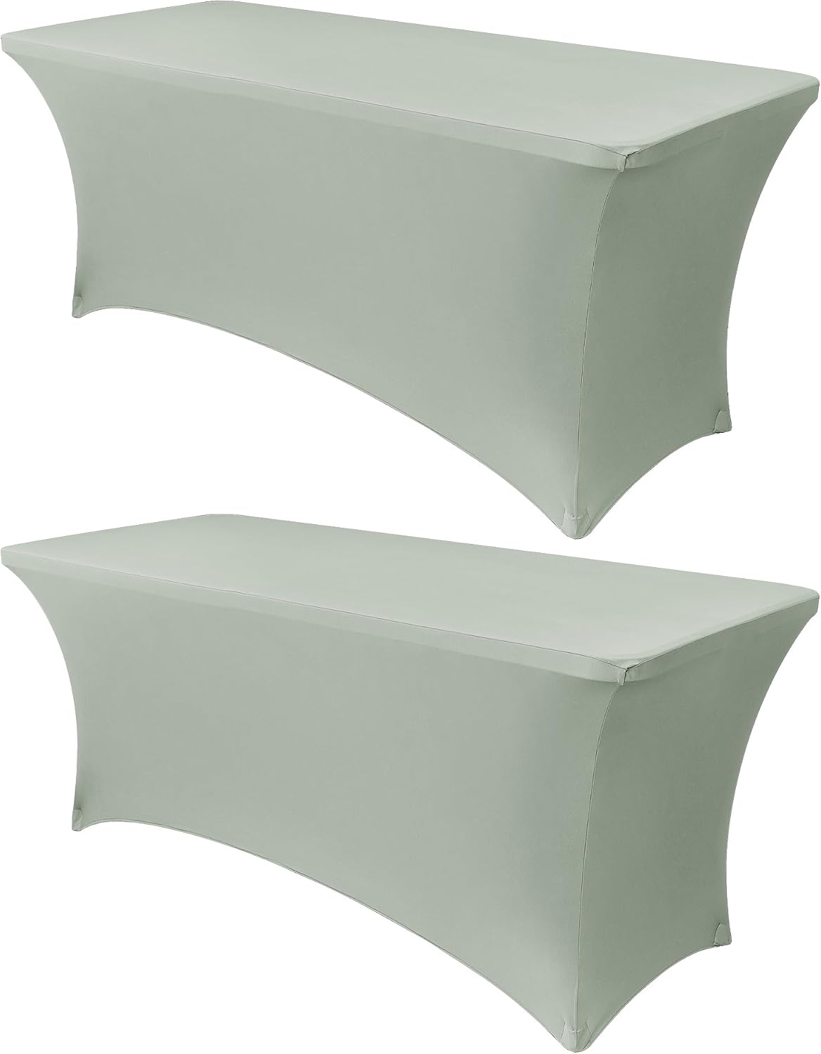 Detalle de Obstal 2PC Sage Green Tablecloth 8ft Rectangle โ๐