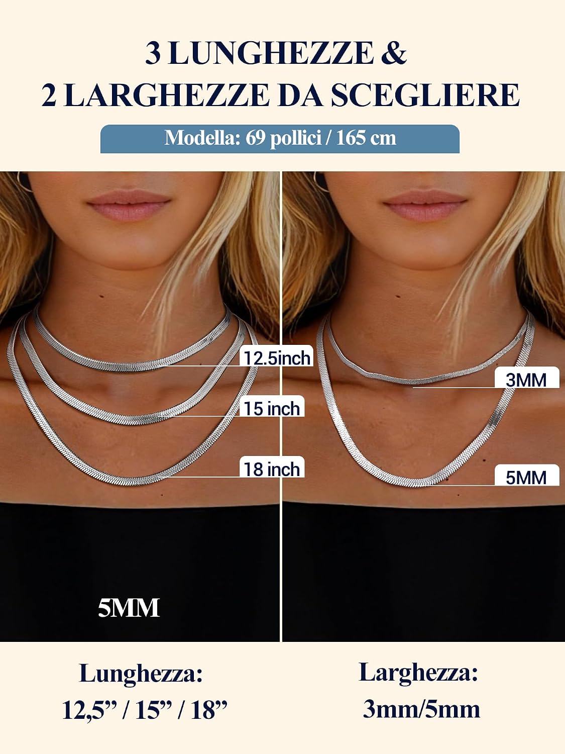 Thumbnail 2 de PROSTEEL Collana Serpente Girocollo 32/38/46 cm