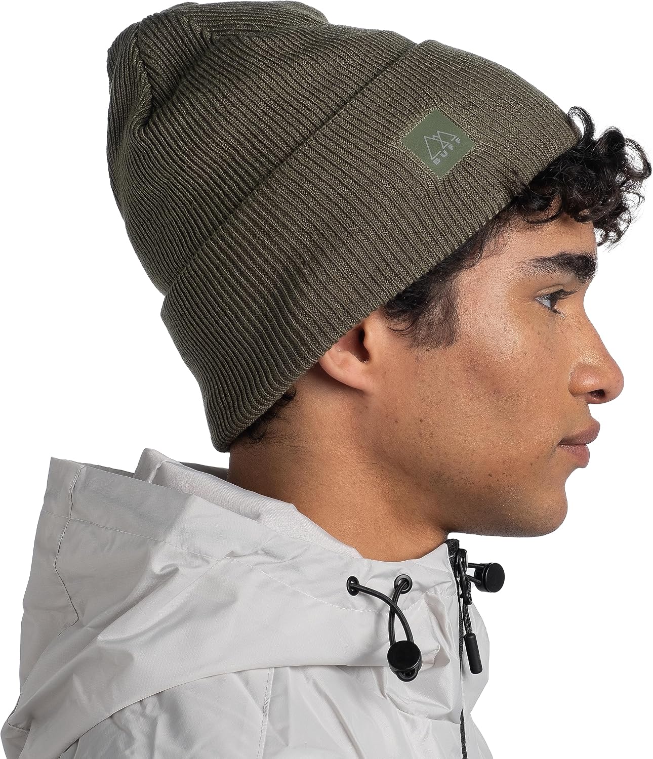 Detalle 2 de BUFF CrossKnit Beanie – dzianinowa czapka unisex z otworem na kucyk