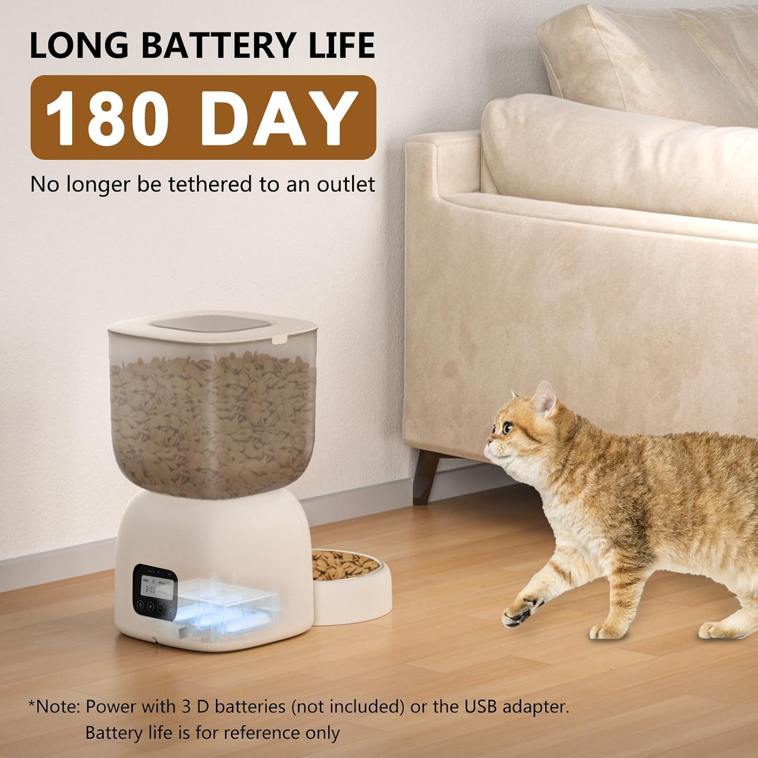 Thumbnail 3 de PUPPY KITTY automatische kattenvoerautomaat van 3 l met spraakopname en timer