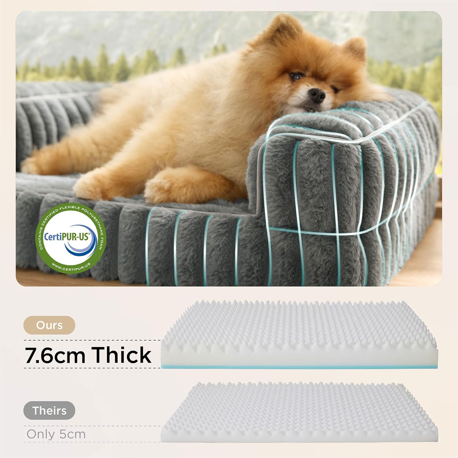 Thumbnail 2 de BEDSURE orthopädisches Hundebett 76×51×16,5 cm