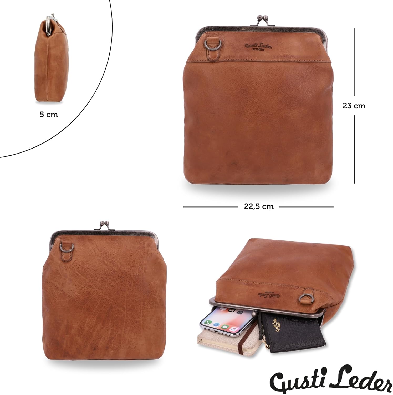 Thumbnail 5 de Gusti Leder Handtasche Mittelgroß Braun