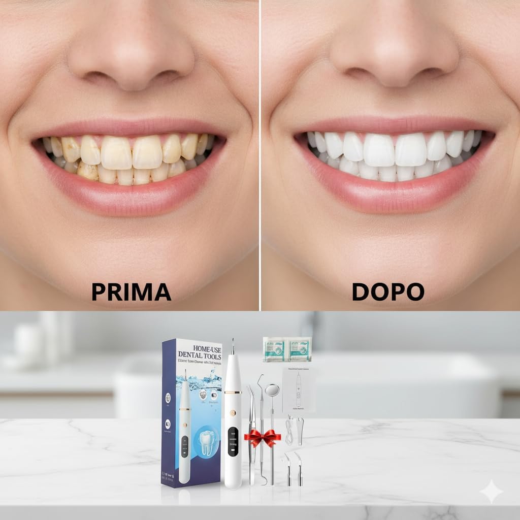Thumbnail 3 de LM company Pulitore Dentale Elettrico con schermo LED e 3 modalità (Soft/Comfort/Strong) ricaricabile USB