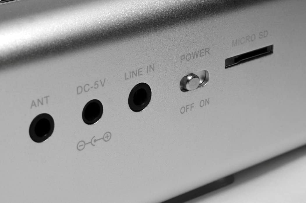 Thumbnail 1 de MusicMan MA Lautsprecher – Multimediale Soundstation mit MP3-Player, Radio und Line-In (silber)
