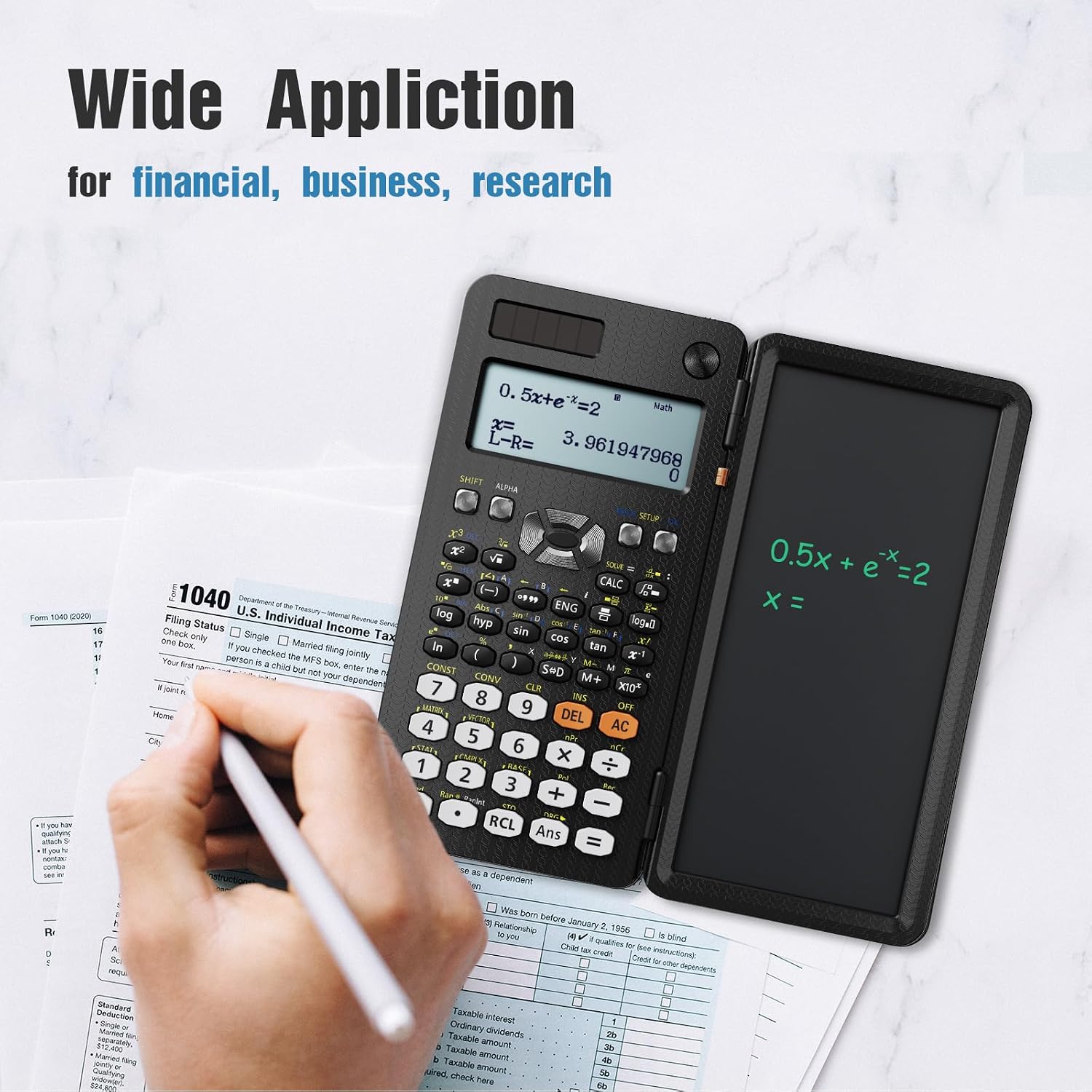 Detalle de ROATEE 991ES MAX Scientific Calculator with 417 Functions and LCD Writing Tablet
