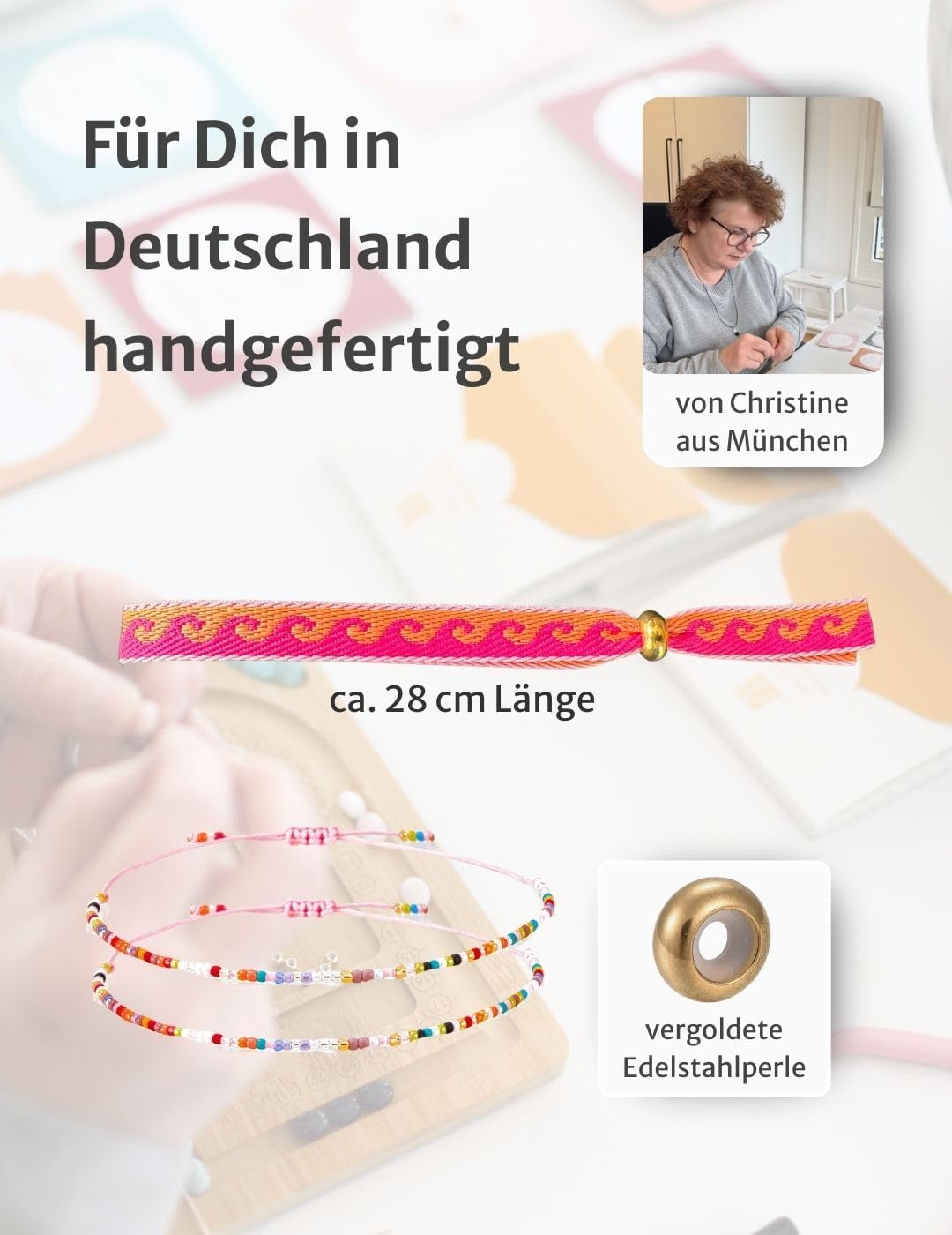 Thumbnail 2 de happymaker Stoffarmbänder – Boho-Statement, wasserdicht und handmade in Deutschland