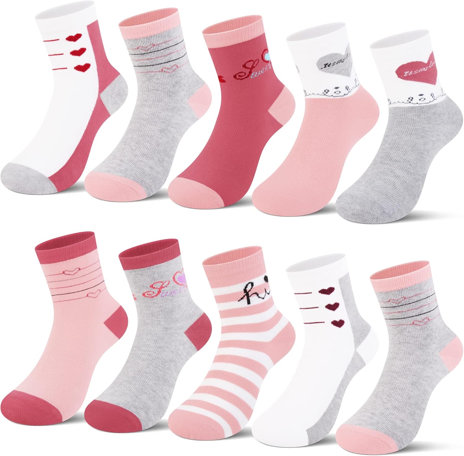 Thumbnail 4 de Pack de 12 chaussettes enfants L&K-II 10/12 en coton multicolore motifs