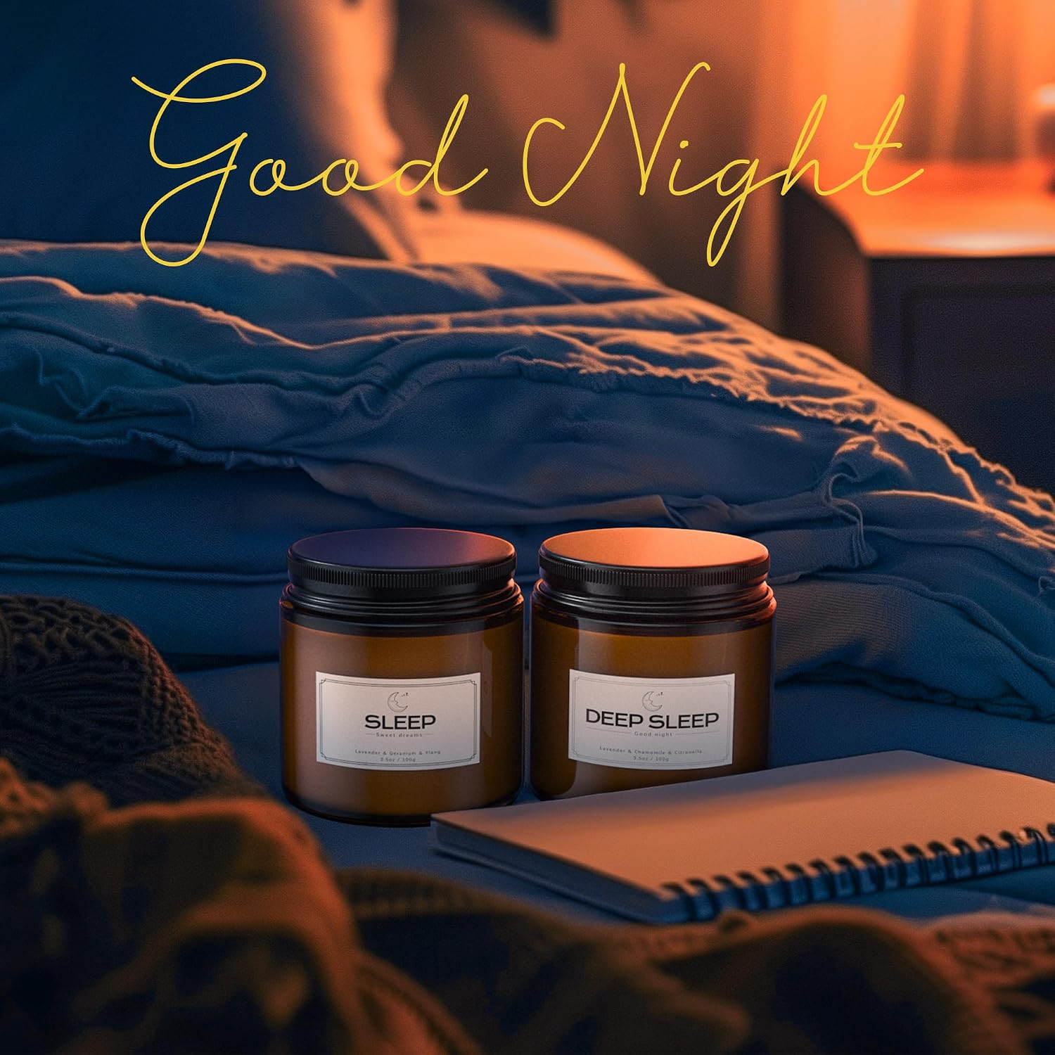 Detalle 2 de Bzhui Sleep Candles Gifts for Women 2-pack