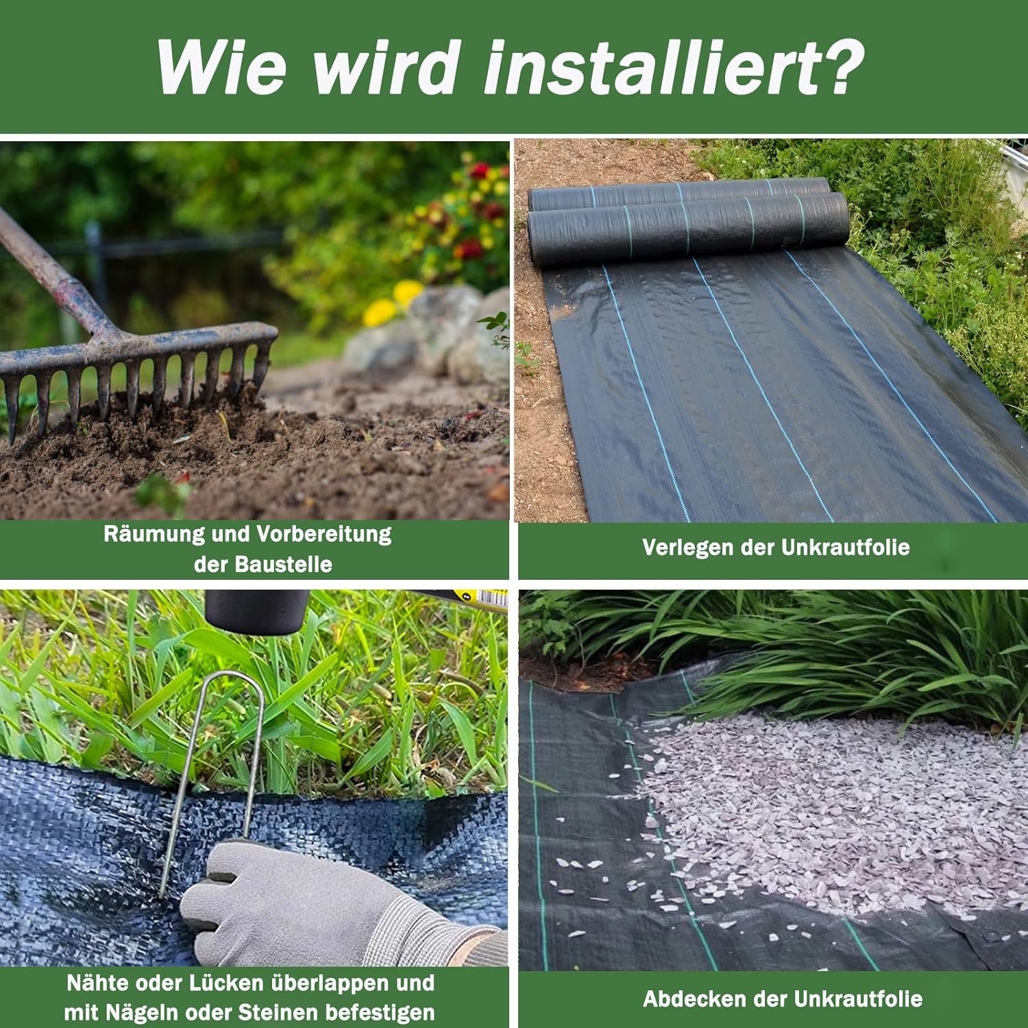 Thumbnail 6 de Dripex Telo pacciamatura 4m x 25m in tessuto anti erbacce 90 g/m²